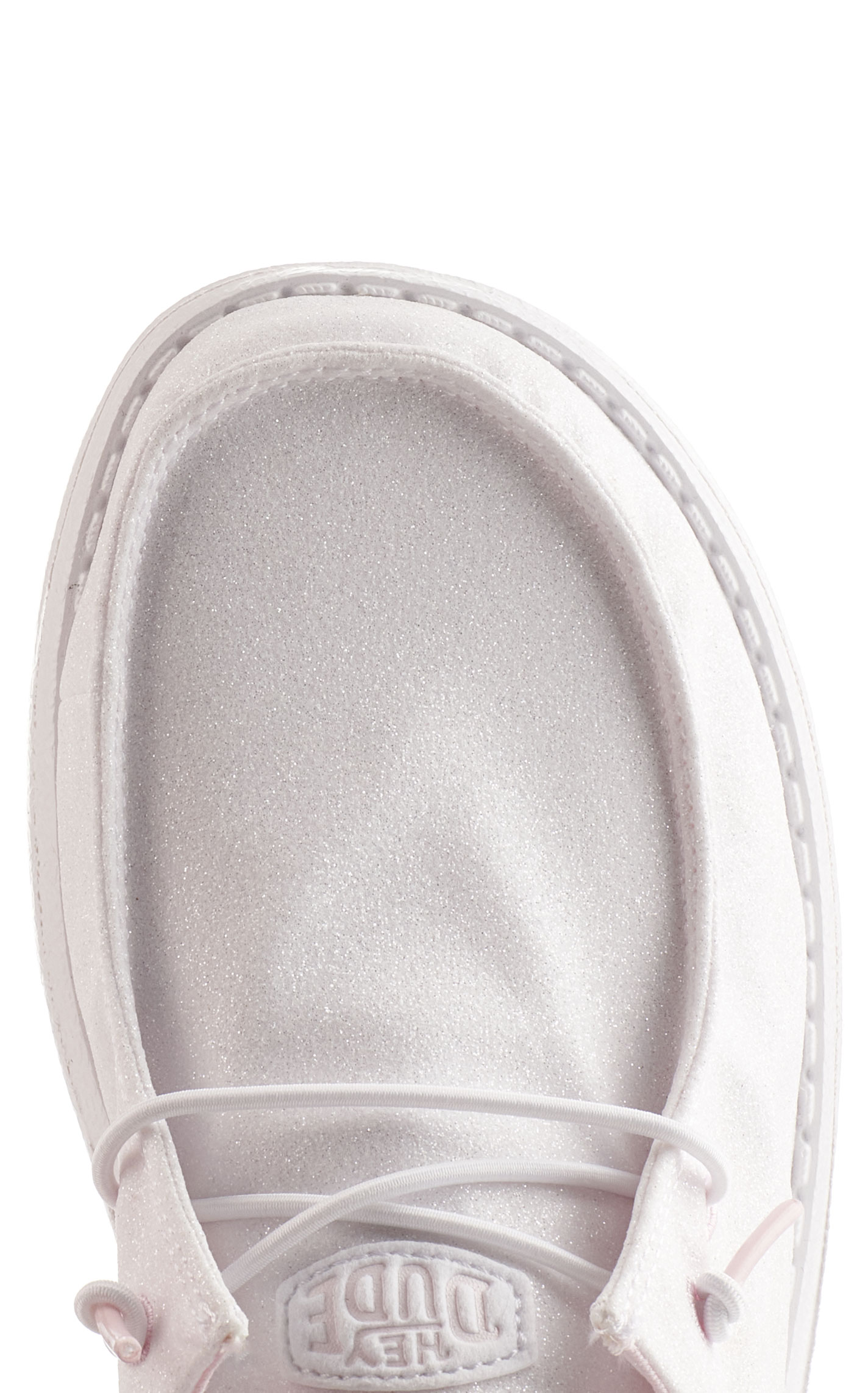 Hey Dude Women's Wendy Metallic White Moc Toe Lace Up Casual Shoes - Image 4