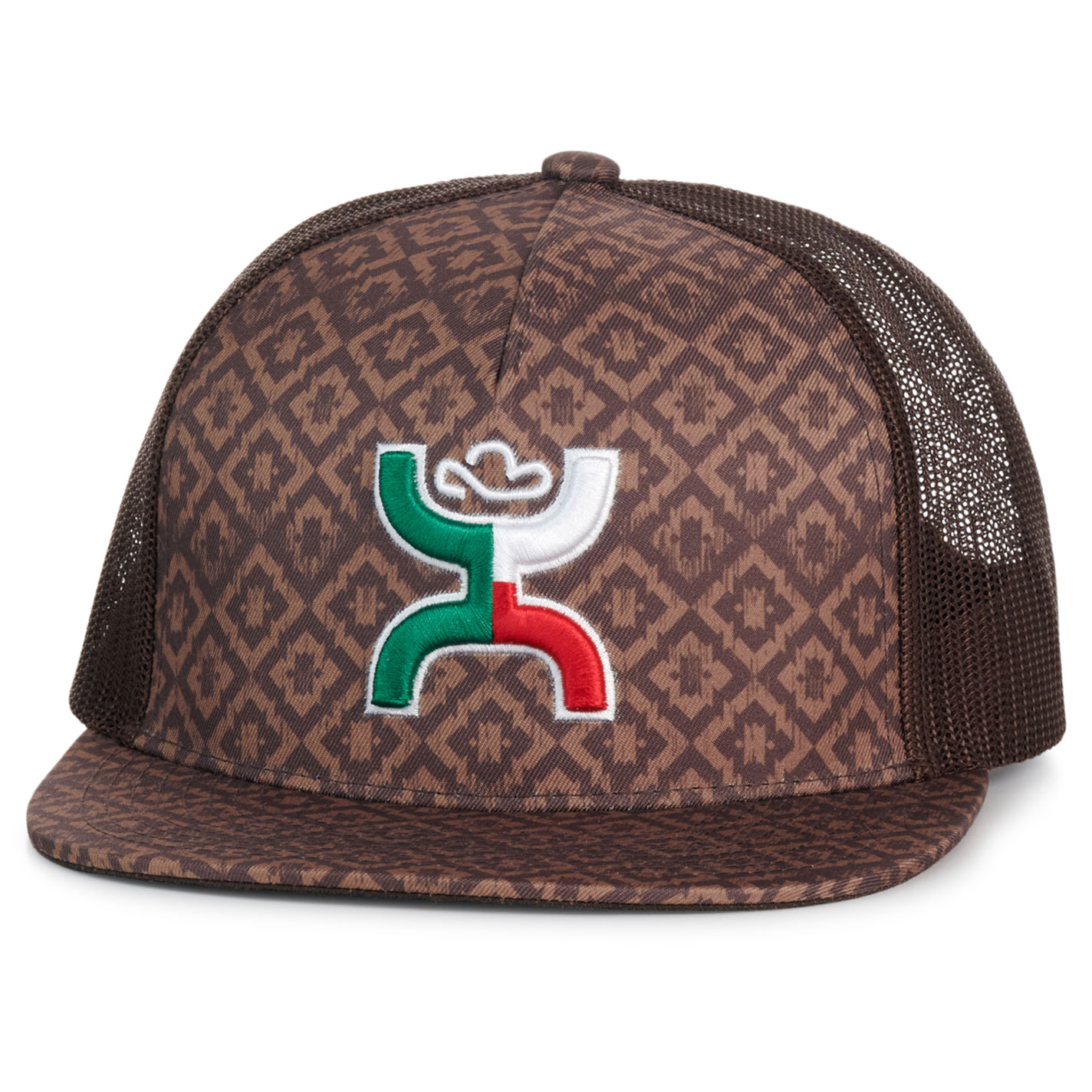 Hooey Men's Brown Boquillas Mexican Flag Embroidered Logo Cap - Image 1