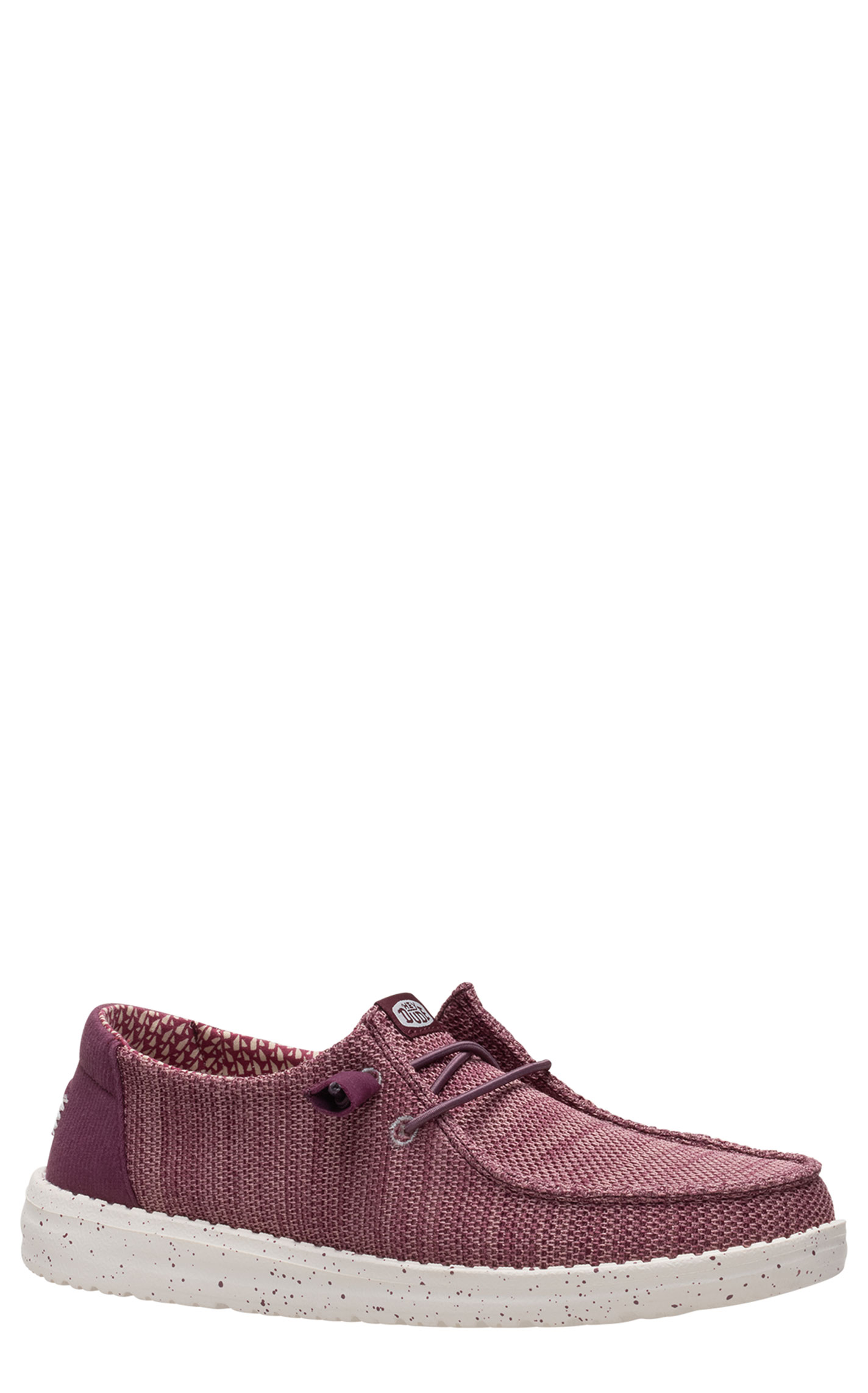 Hey Dude Women's Wendy Stretch Sox Burgundy Moc Toe Shoes - Image 1