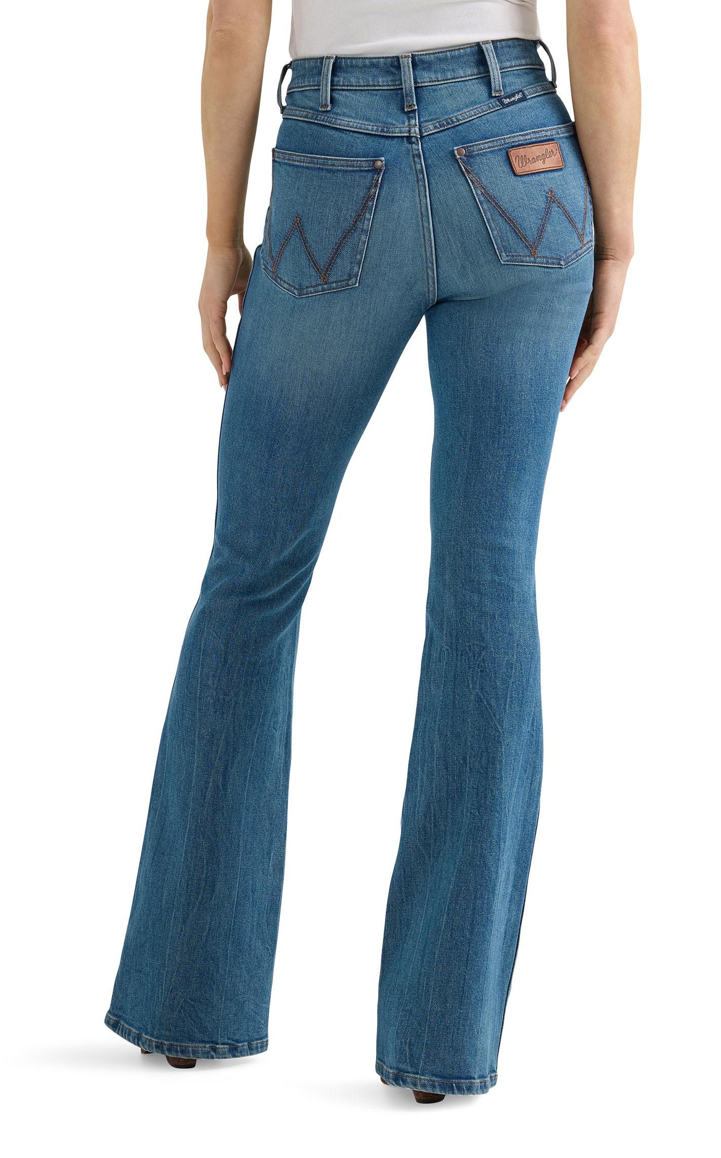 Wrangler Retro Women's Collins Medium Wash High Rise Flare Jeans - Image 1