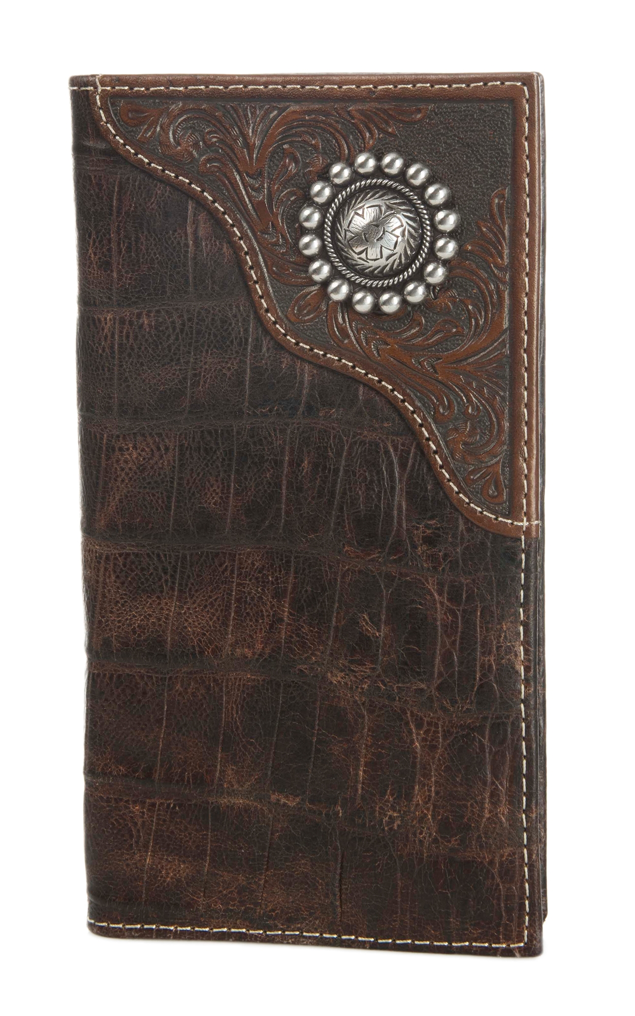 Ariat Brown Rodeo Wallet / Checkbook Cover - Image 1