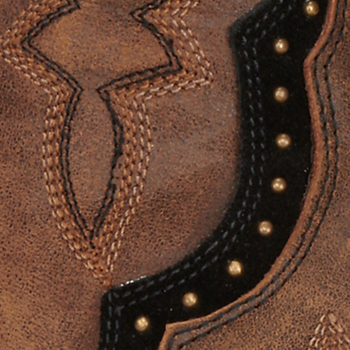 Laredo Women's Bouquet Honey Brown with Glitter Underlay Wide Square Toe Cowboy Boots - Image 1