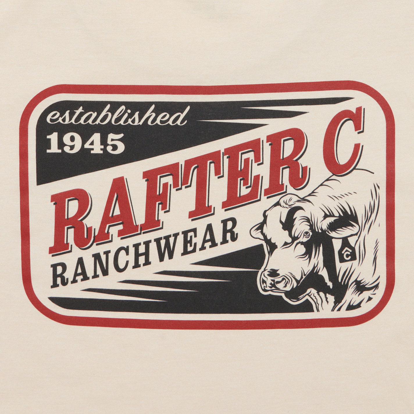 Rafter C Men's Heather Bone Logo T-Shirt - Image 2