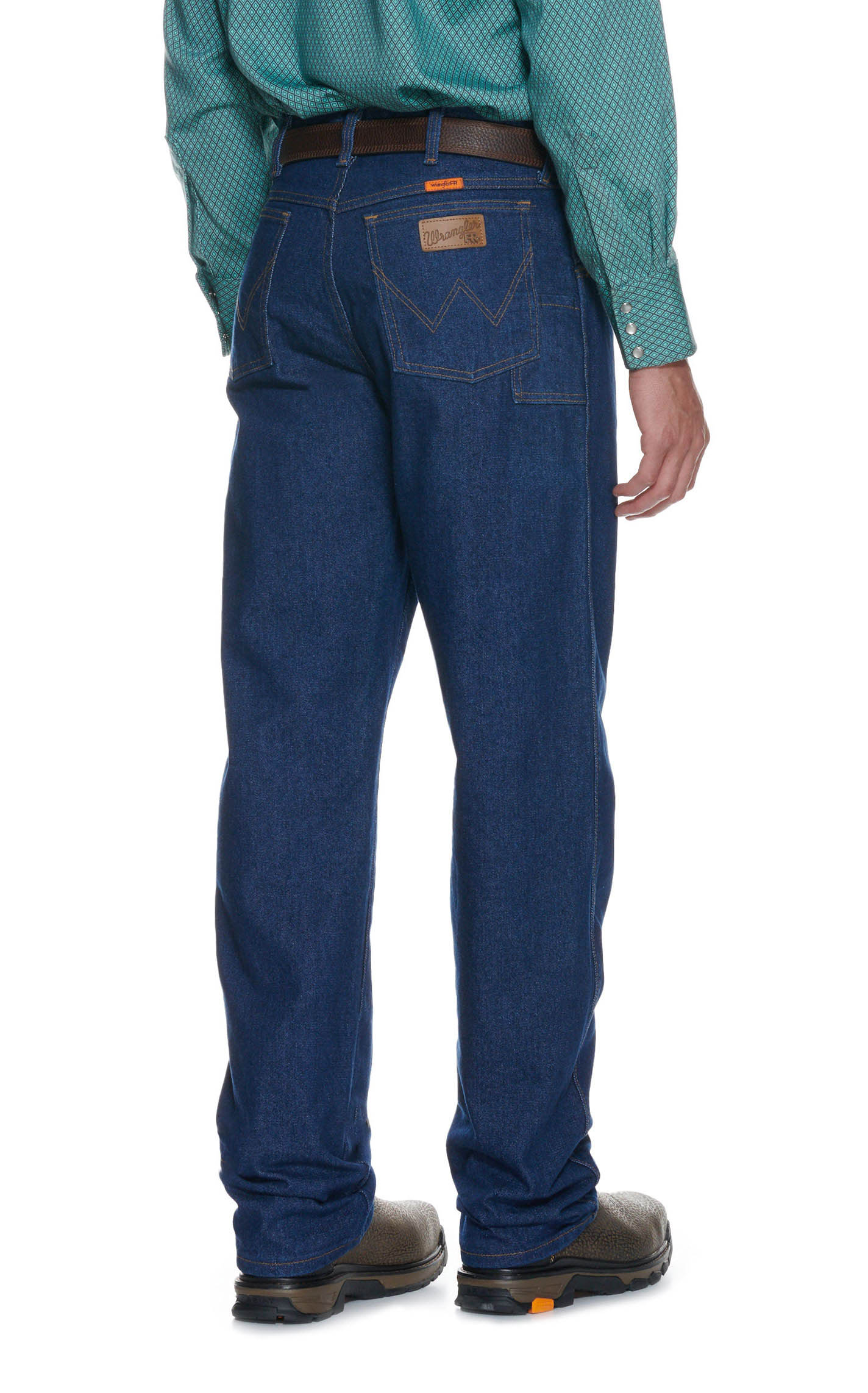 Wrangler Men's Prewashed Relaxed Fit FR Work Jeans - Image 1