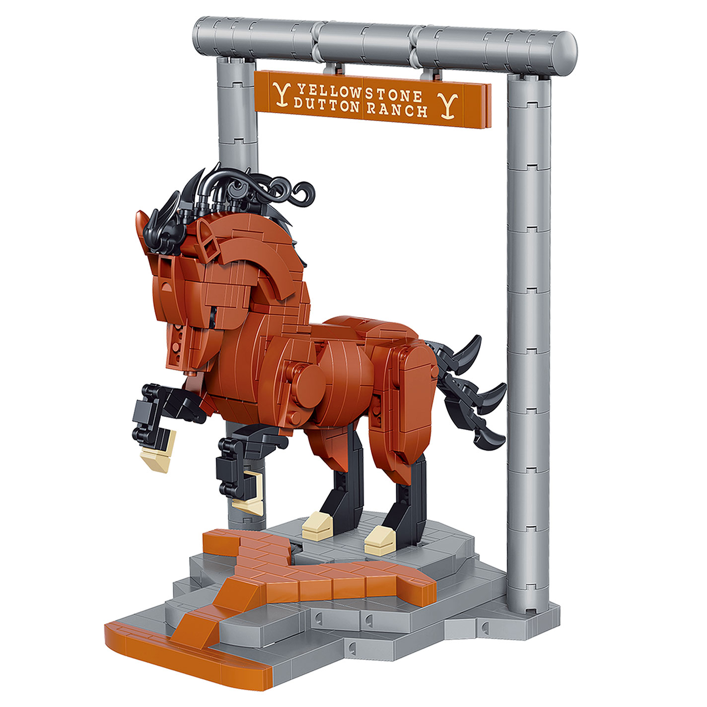 Brickcraft Yellowstone Dutton Ranch Horse Brick Building Kit - Image 2
