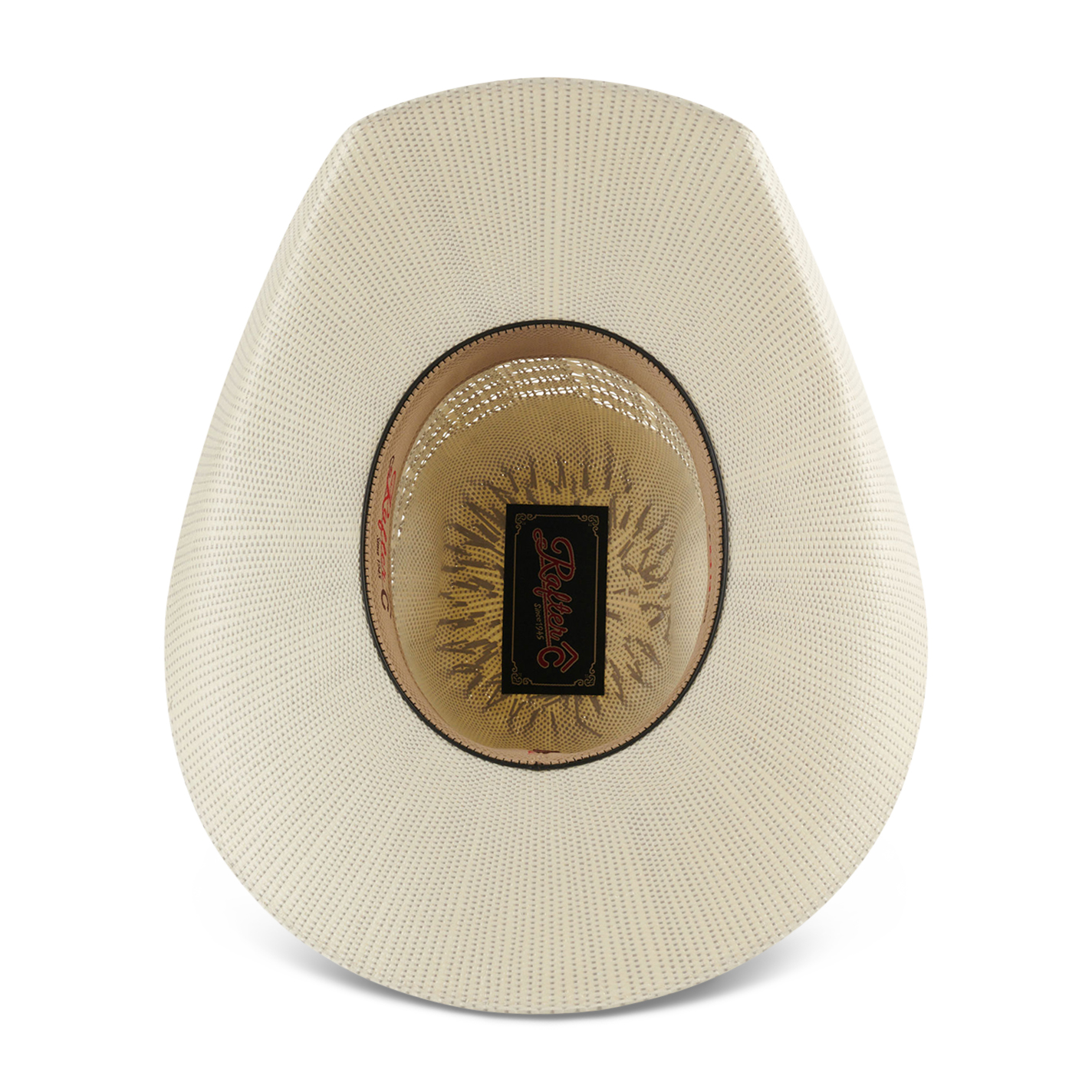 Rafter C Men's Ivory and Gray Punchy Bangora Straw Cowboy Hat - Image 1