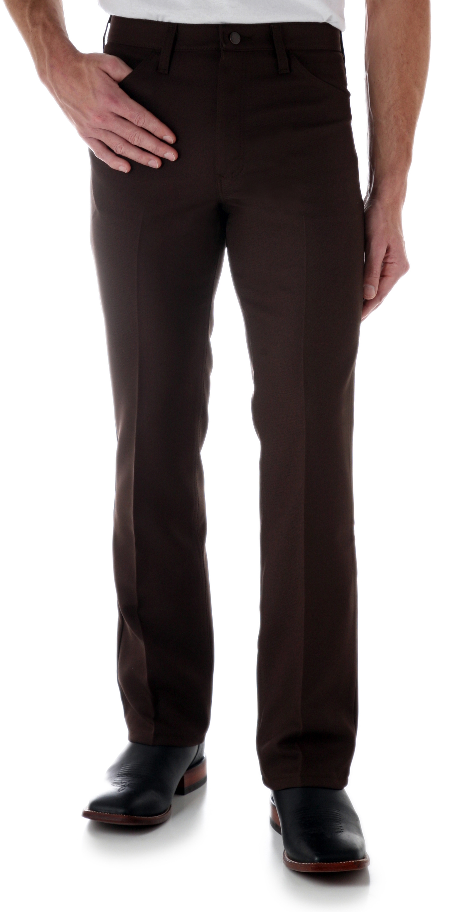 Wrangler Wrancher Men's Brown Dress Pants - Image 1