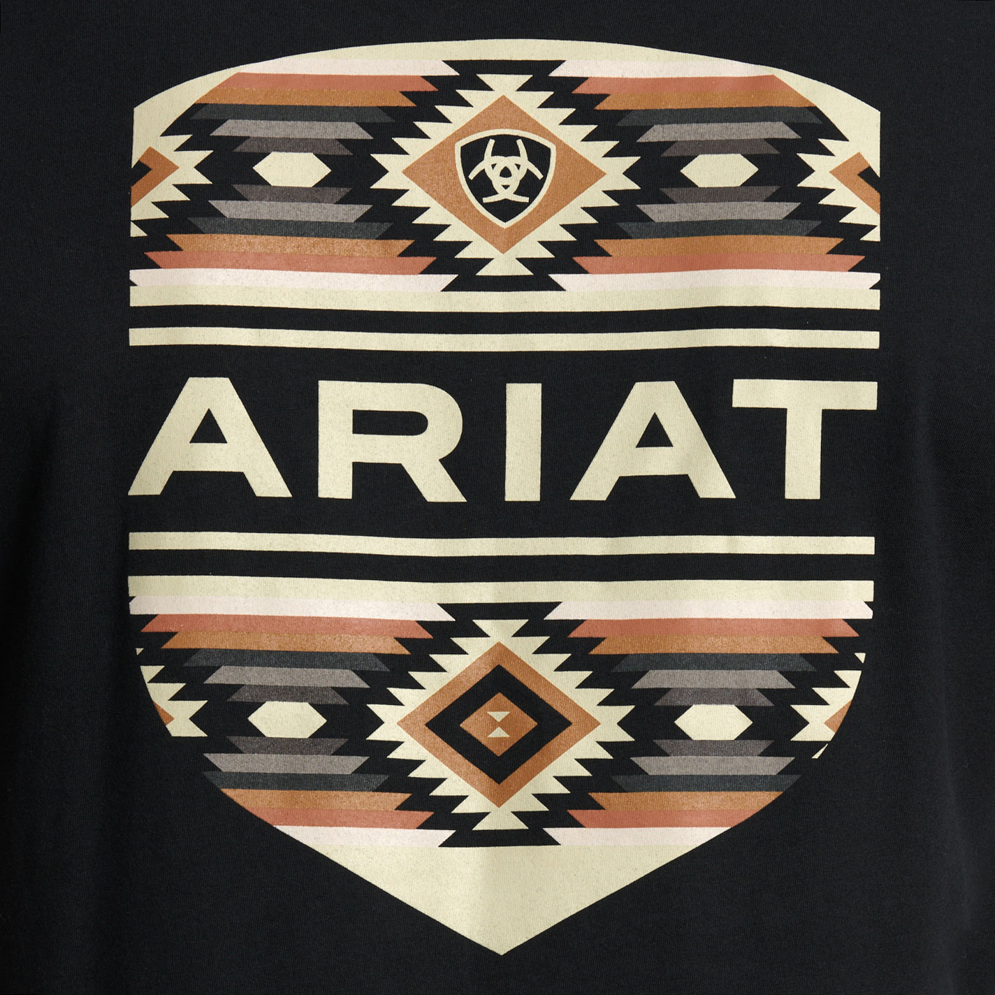 Ariat Men's Black Canyon Aztec Logo Graphic T-Shirt - Image 1