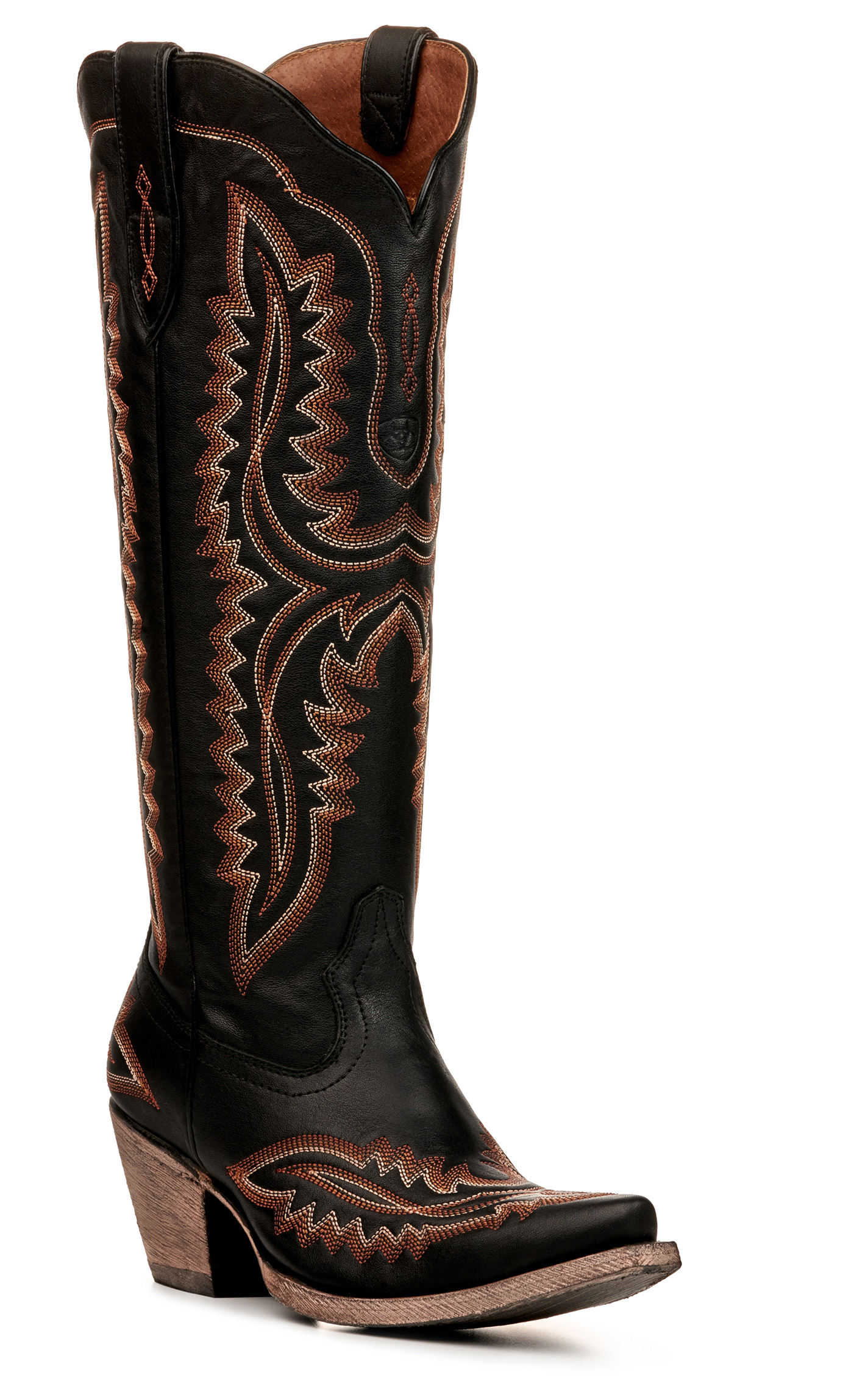 Ariat Women's Casanova Brooklyn Black Snip Toe Tall Cowboy Boots - Image 1
