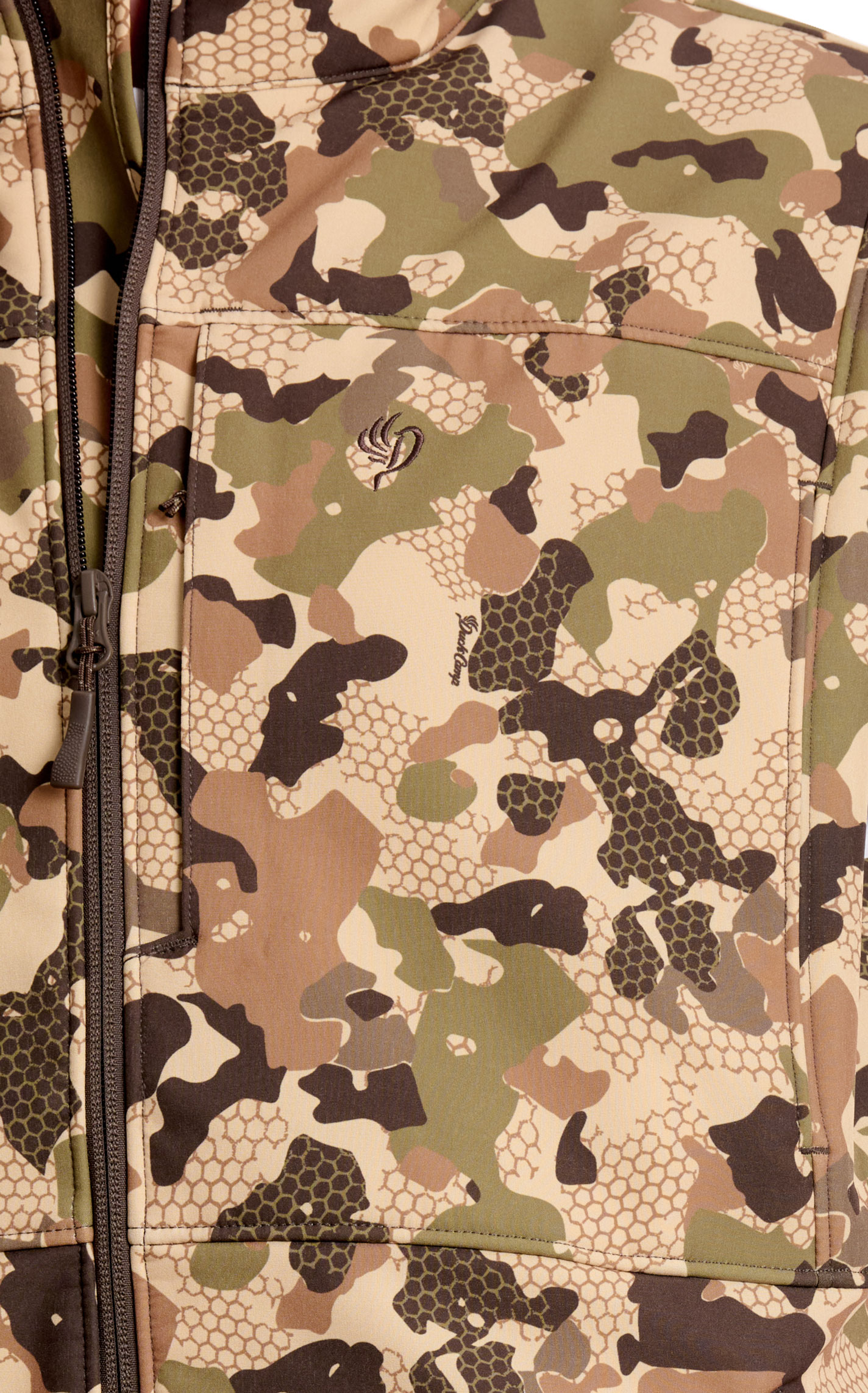 Duck Camp Camo Contact Softshell Jacket - Image 1