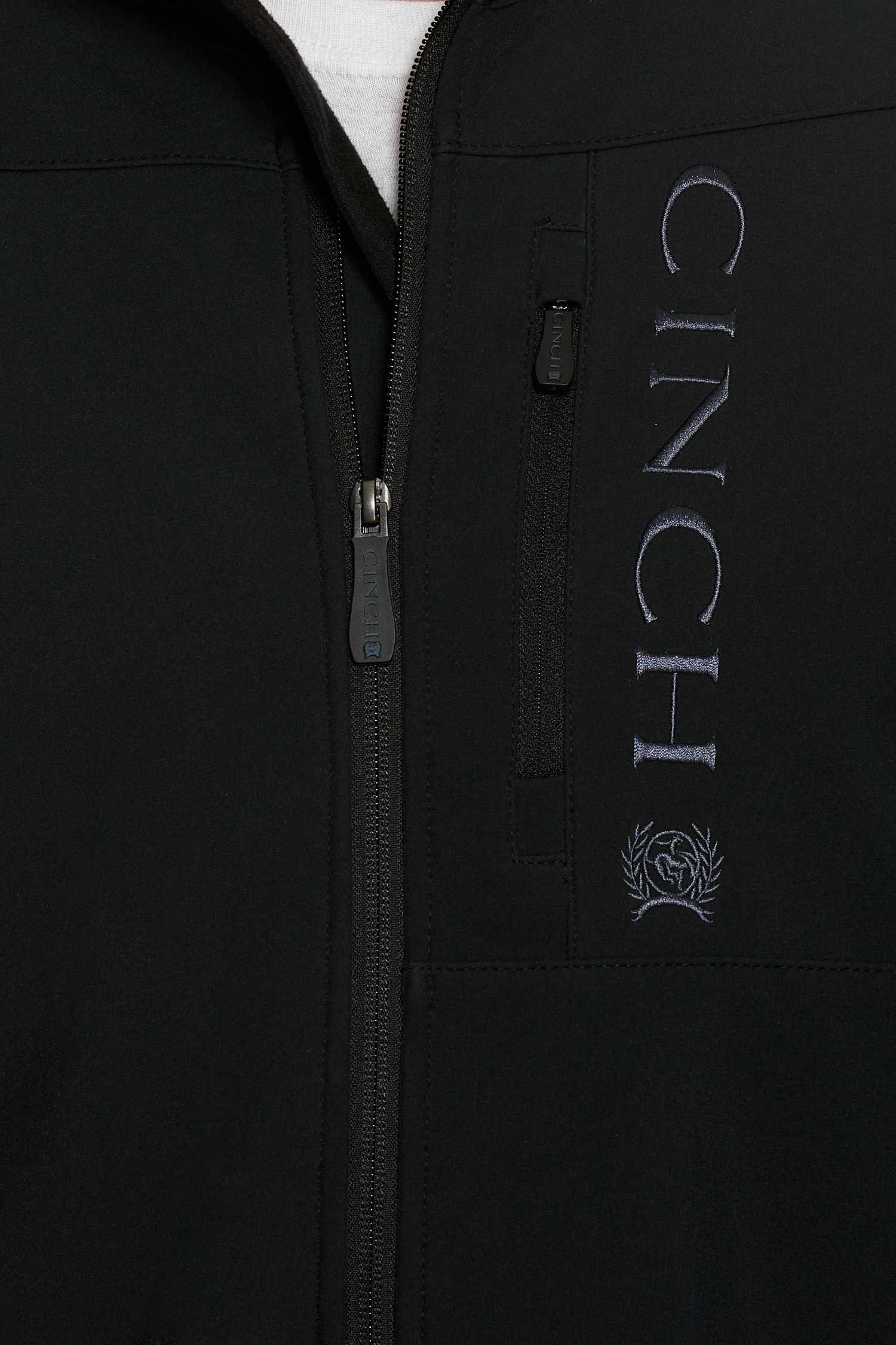 Cinch Men's Black & Gray Logo Bonded Jacket - Image 1