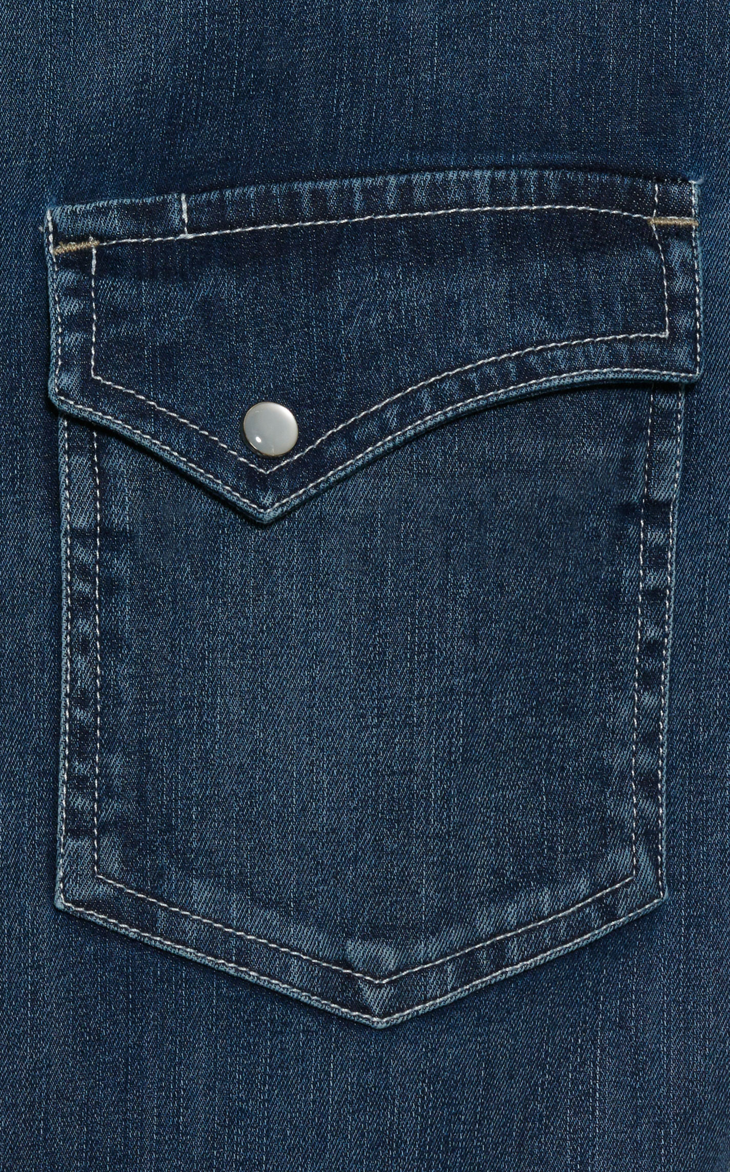 Cowboy Workwear WorkFlex Men's Blue Denim Long Sleeve Work Shirt - Image 1