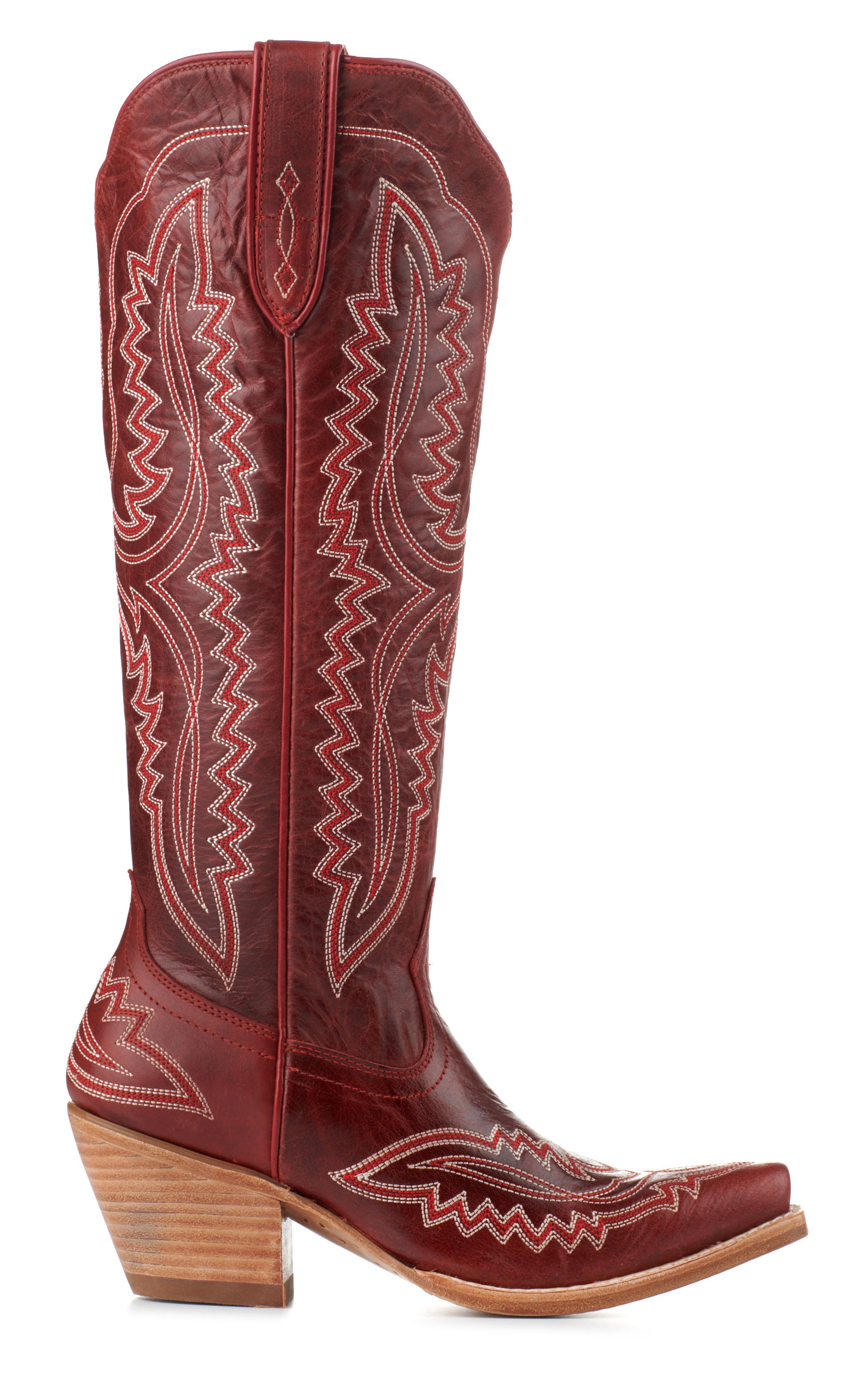 Ariat Women's Casanova Red Alert Snip Toe Tall Cowboy Boots - Image 1