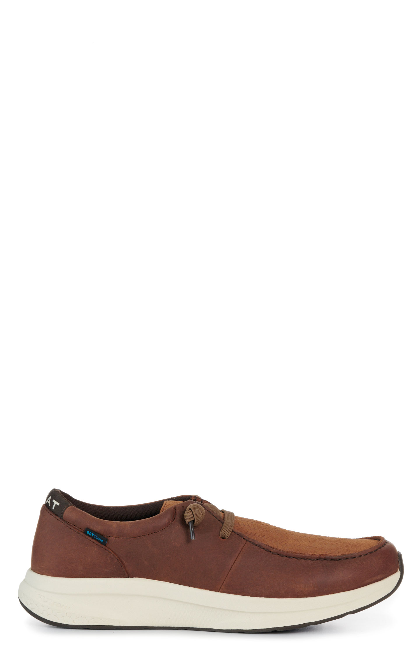 Ariat Men’s Buckeye Brown/Tan Suede Waterproof Moc Toe Casual Shoe - Image 1
