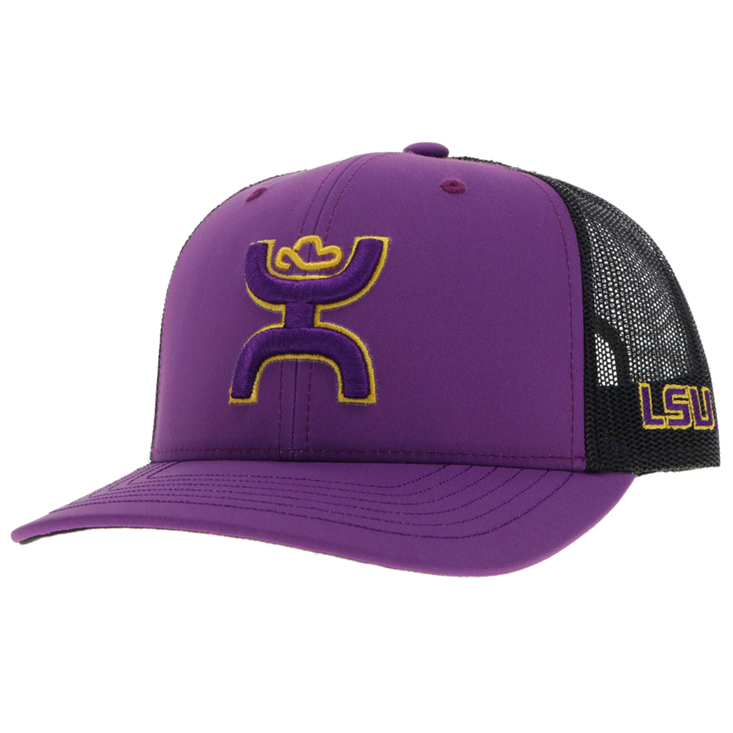 Hooey Collegiate Collection Purple & Black LSU Hands Up Embroidered Logo Cap - Image 1