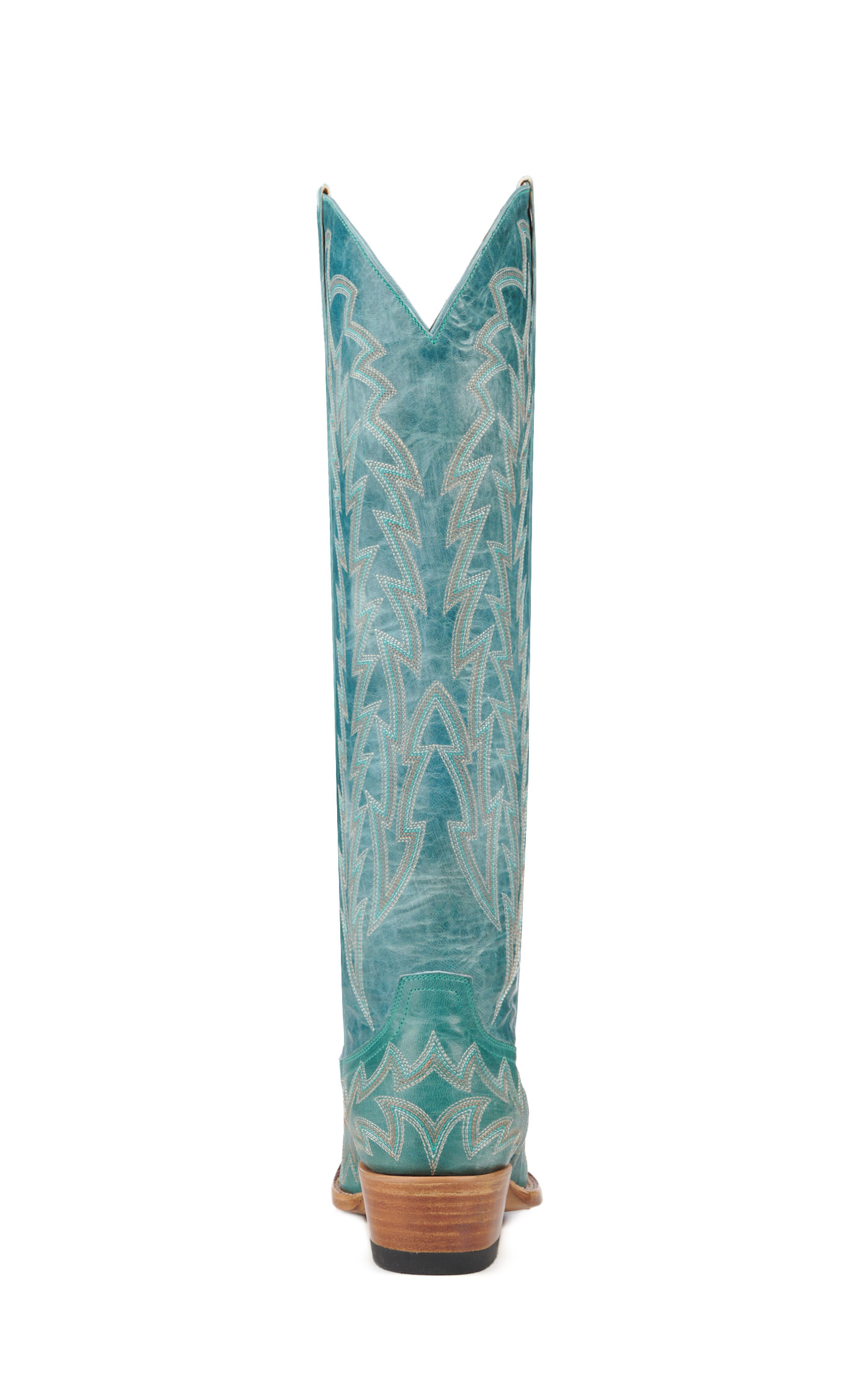 JRC & Sons Women’s Nancy Turquoise Snip Toe Tall Cowboy Boots - Image 1