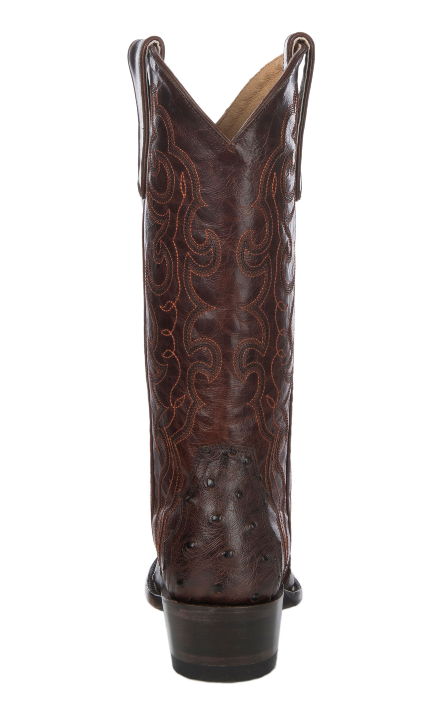 Cavender’s Women’s Full Quill Ostrich Black Exotic Snip Toe Cowboy Boots - Image 1