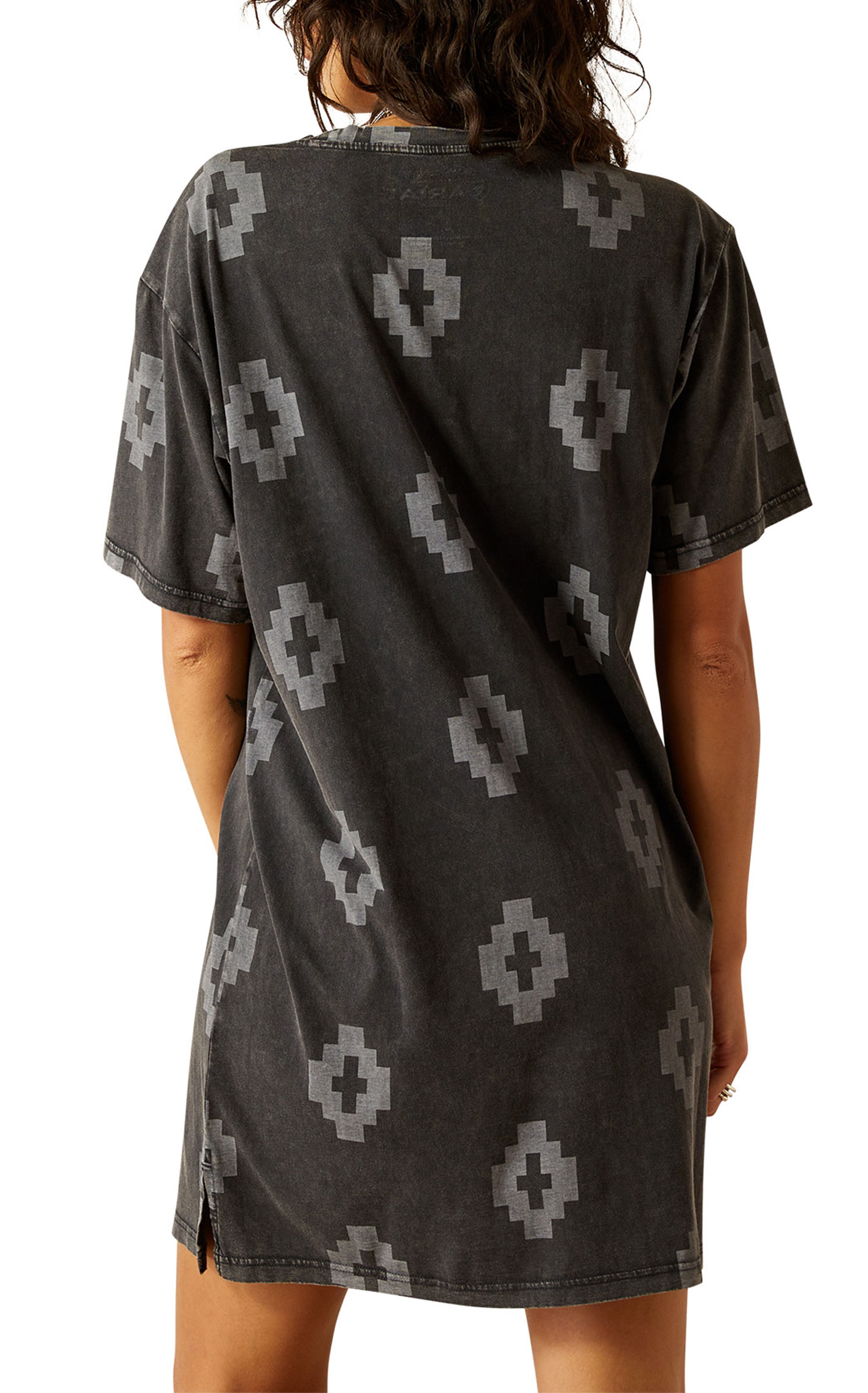 Ariat Women's Isela Black Aztec Print T-Shirt Dress - Image 1