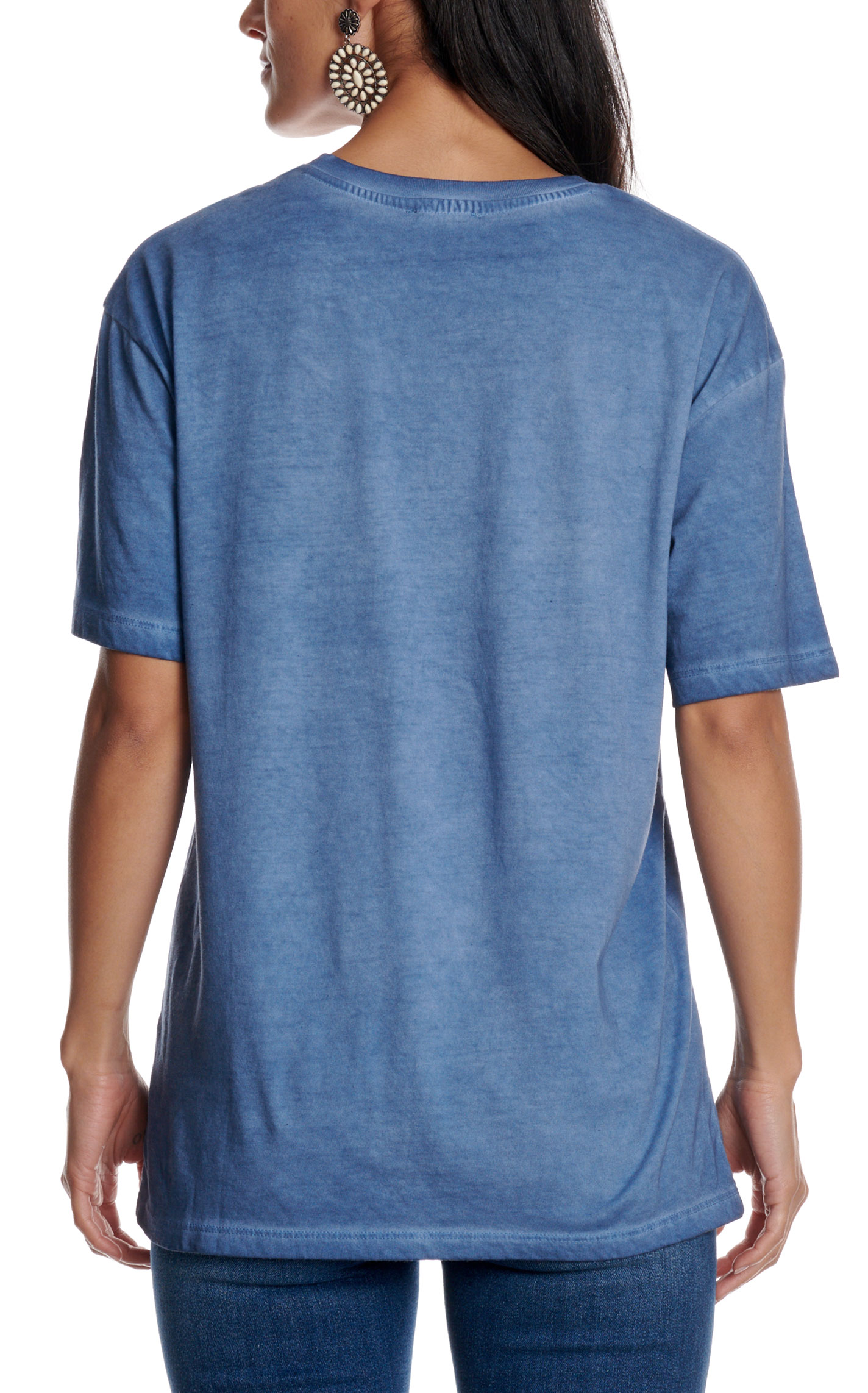 Zutter Women's Blue Ride Em Cowboy Graphic T-Shirt - Image 1