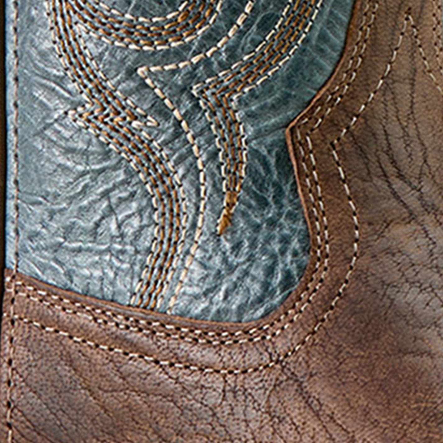 Ariat Men's Steadfast Shock Shield Dusk Brown & Baby Blue Eyes Wide Square Toe Cowboy Boots - Image 1