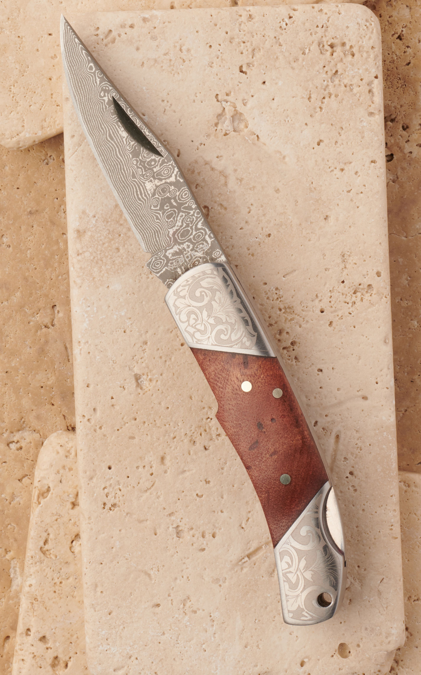 Boker Magnum Damascus Duke Pocket Knife - Image 1