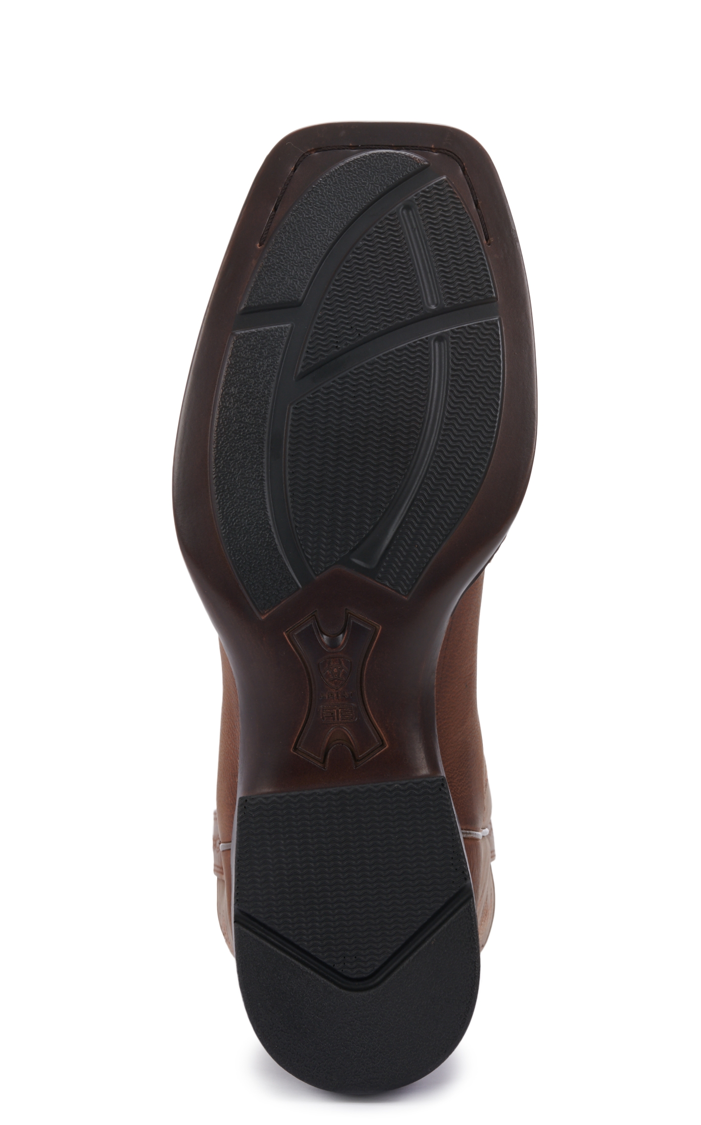 Ariat Men's Rawly Ultra Barrel Brown and Orro Brown Leather Wide Square Toe Cowboy Boots - Image 1
