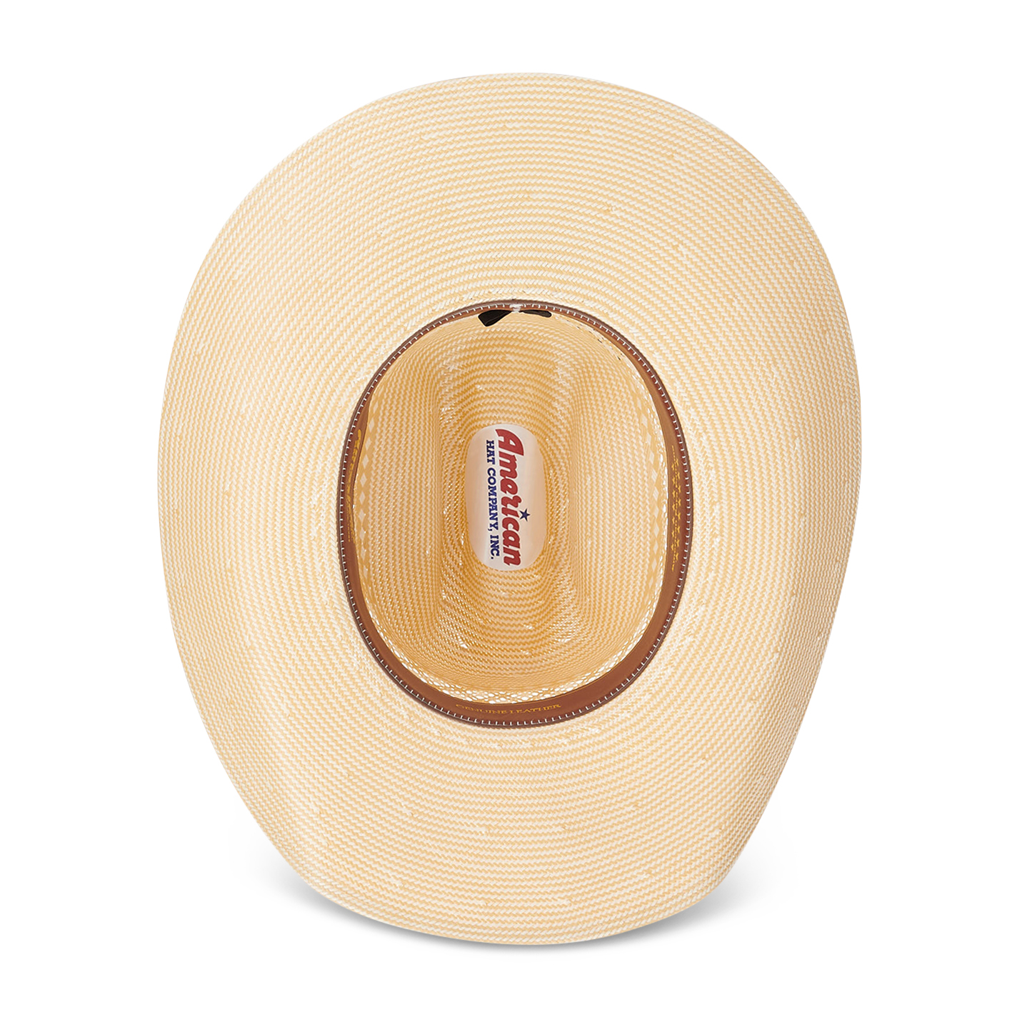 American Hat Co. Two-Toned Vented Tan and Ivory Straw Cowboy Hat - Image 1