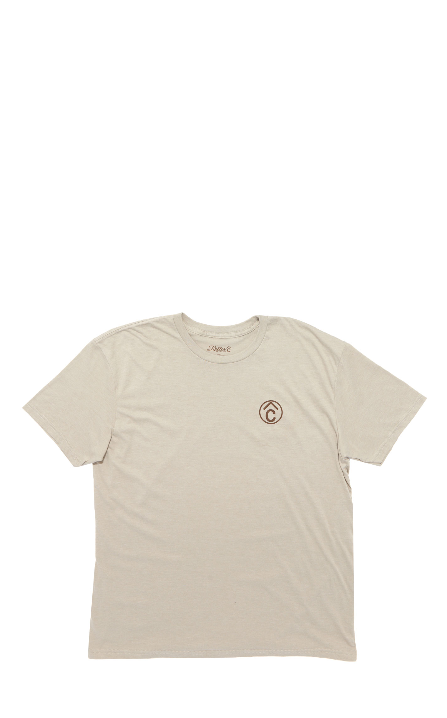 Rafter C Men's Heather Khaki Logo T-Shirt - Image 2