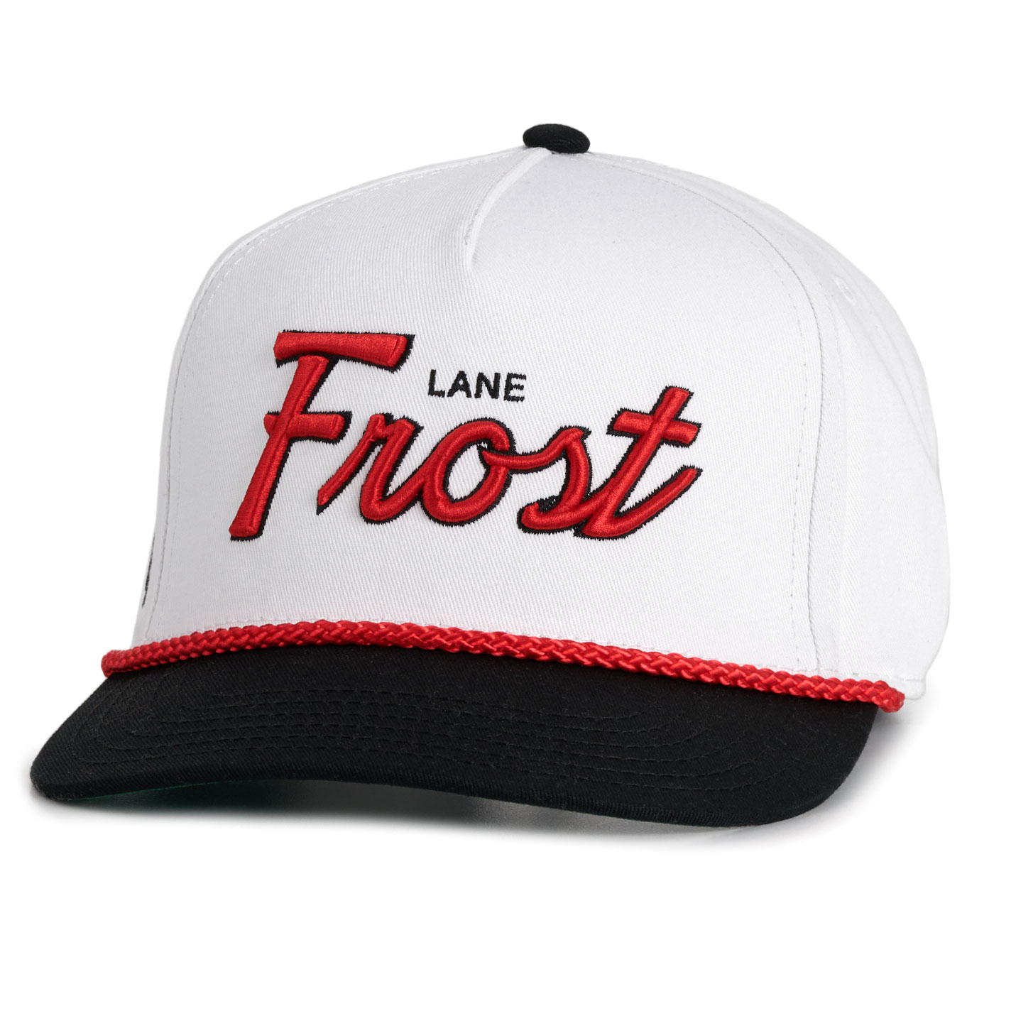 Lane Frost Men's White & Red Embroidered Logo Cap  - Image 1