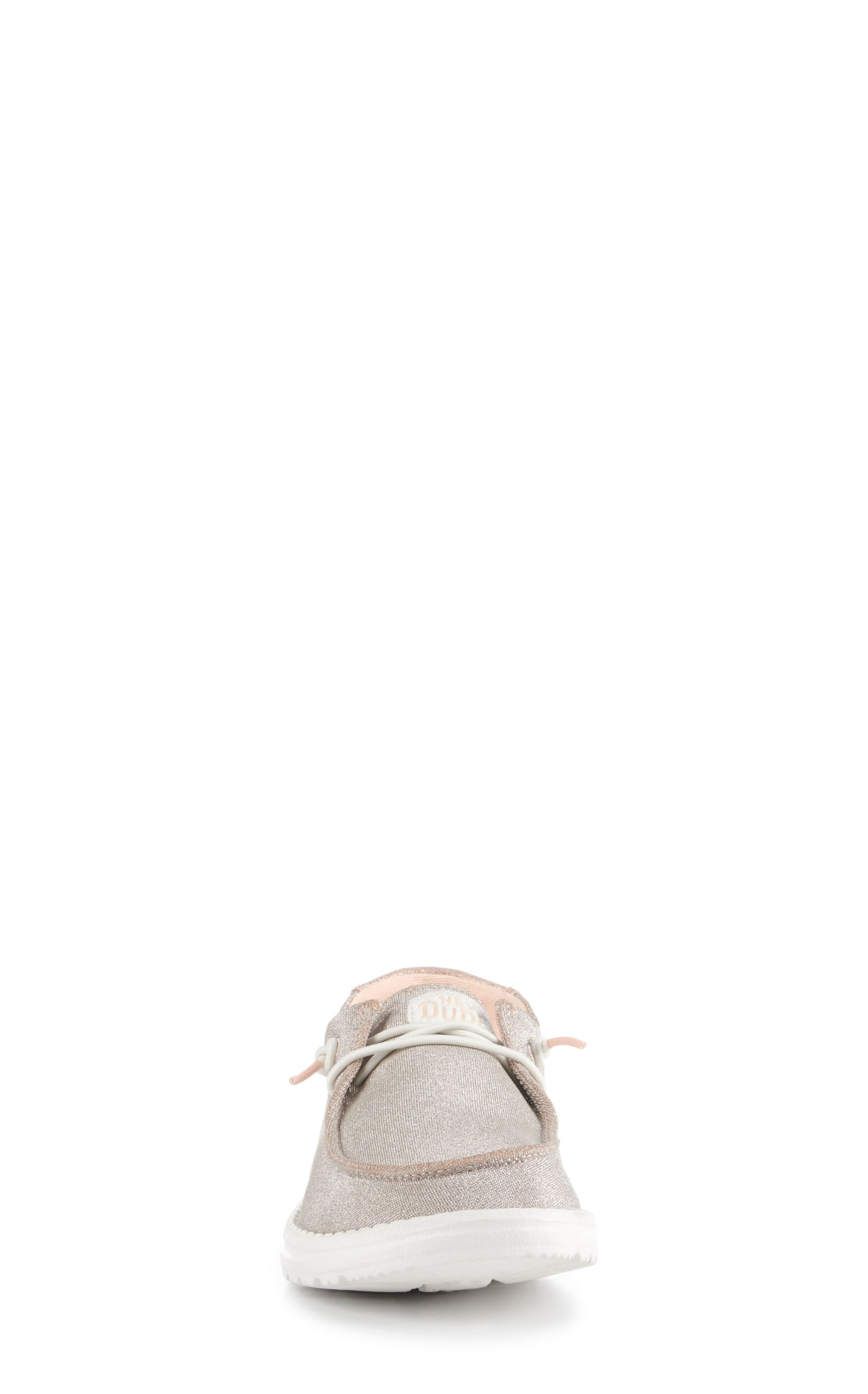 Hey Dude Women's Wendy Metallic Rose Gold Moc Toe Lace Up Casual Shoes - Image 1