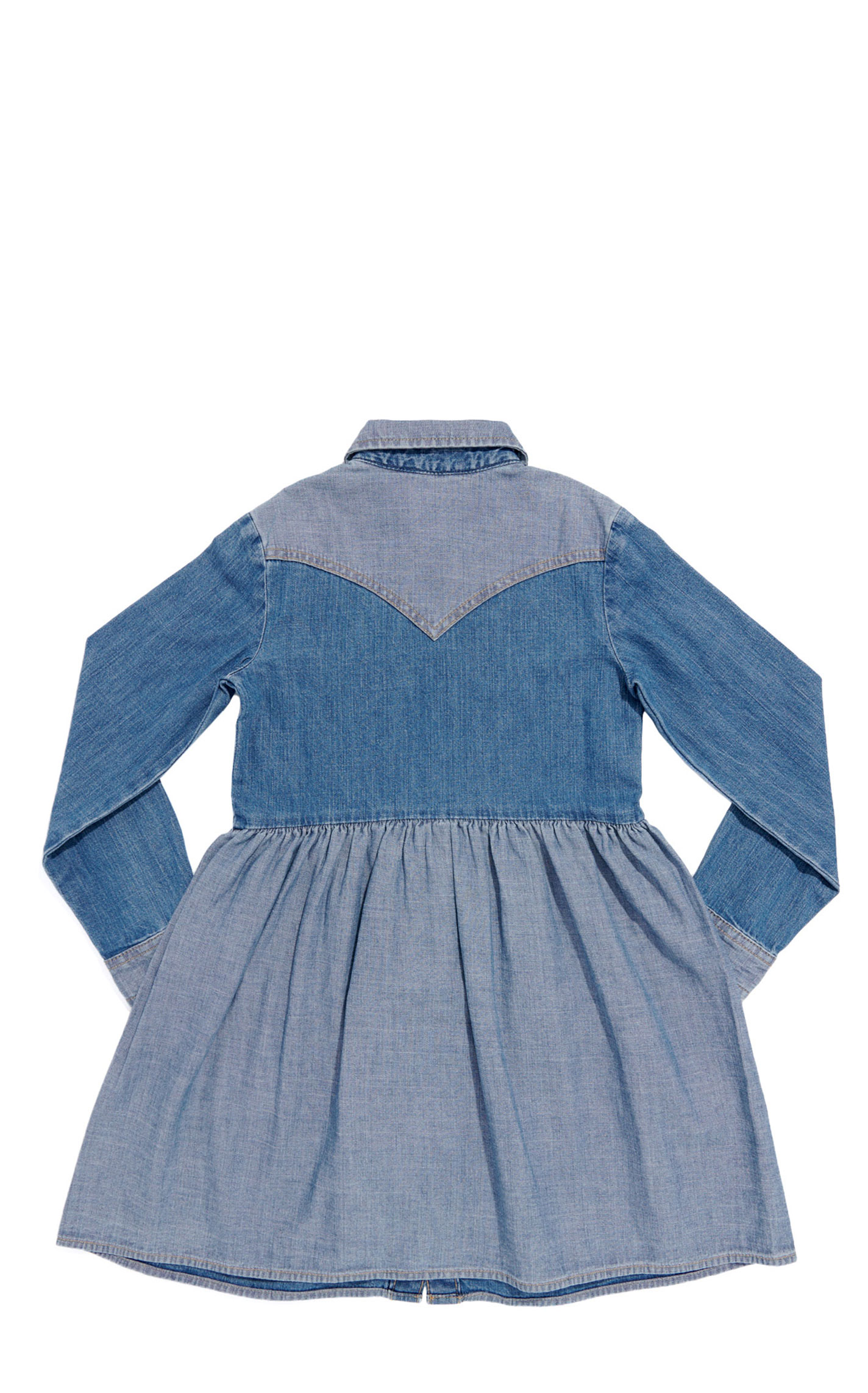 Wrangler Girl's Denim Two-Tone Dress - Image 1