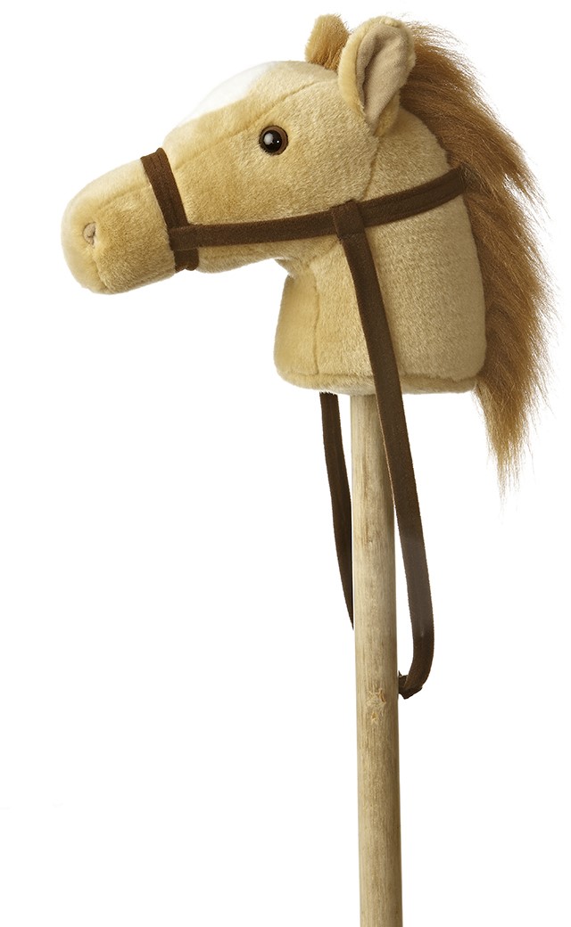 Aurora Beige Giddy Up Pony 37in Stick Horse - Image 1