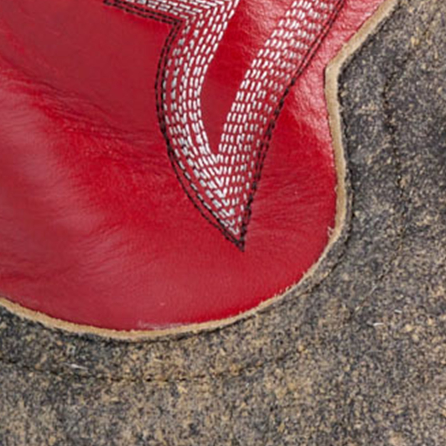 Anderson Bean Men's Brown and Red Wide Square Toe Cowboy Boots - Image 1