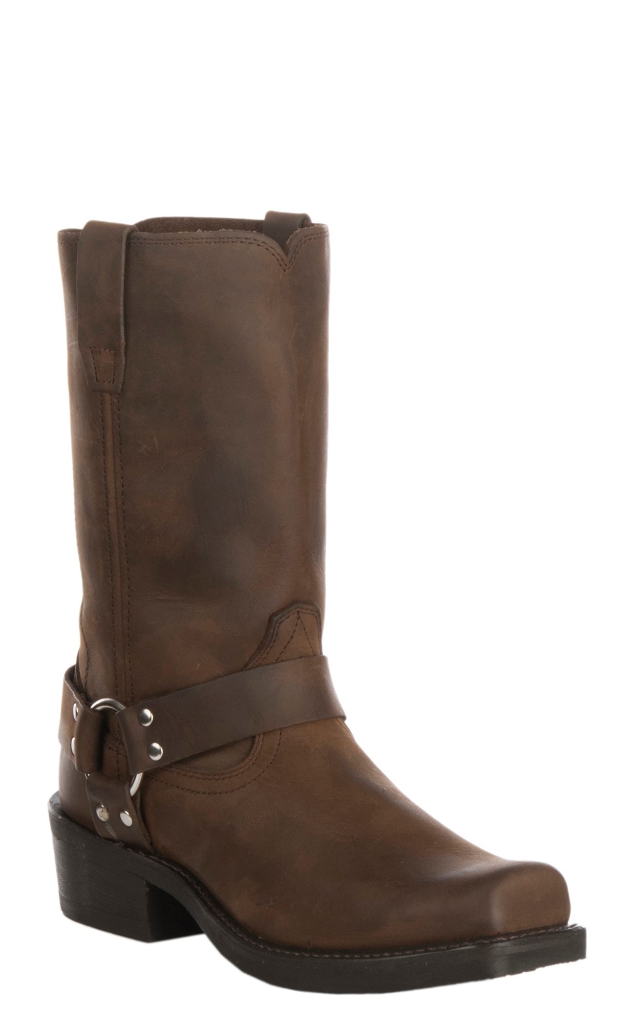 Durango Men's Distressed Brown Harness Square Toe Boots - Image 1