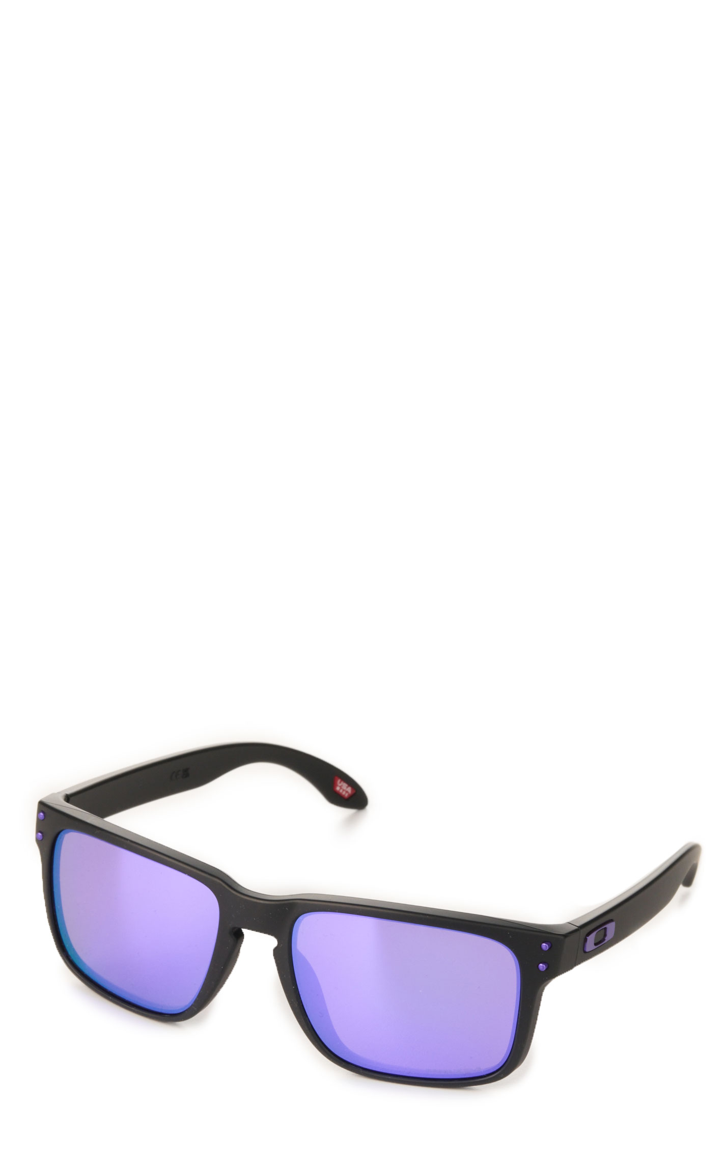 Oakley Holbrook XL Matte Black & Violet Prizm Polarized Sunglasses - Image 1