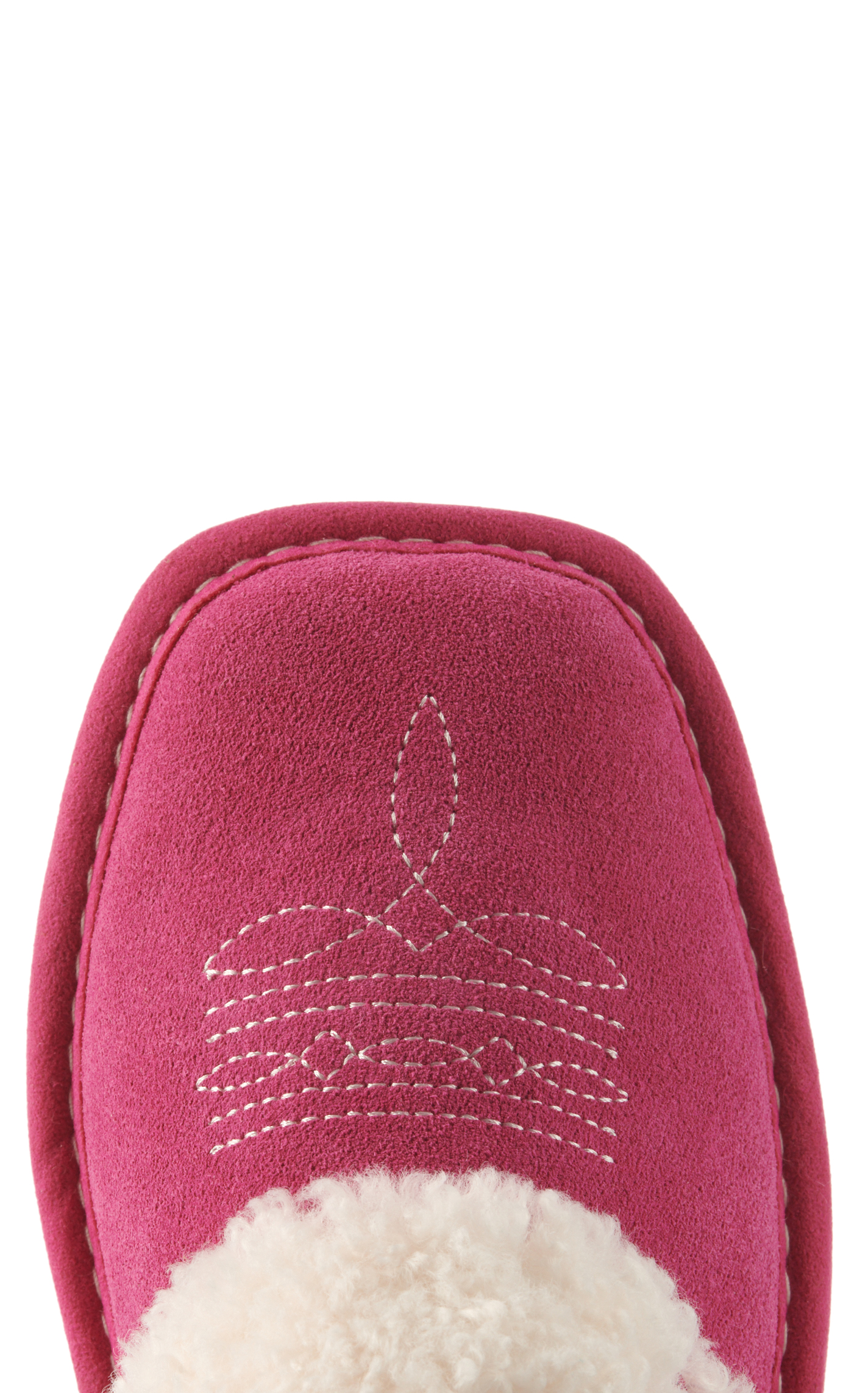 Ariat Women's Jackie Very Berry Pink Suede Slippers - Image 1