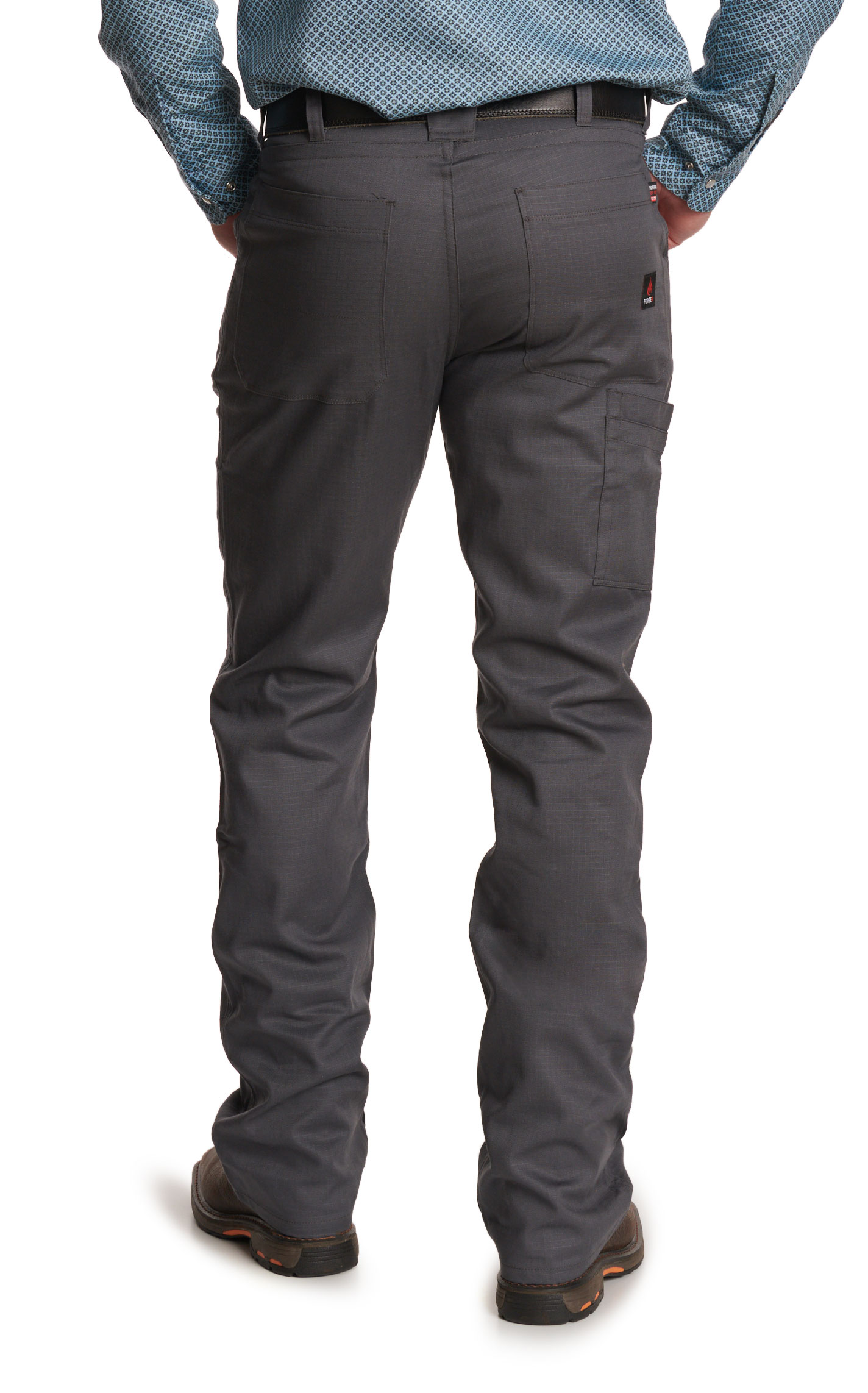 Forge Men's FR Ripstop Gray Work Pants - Image 4