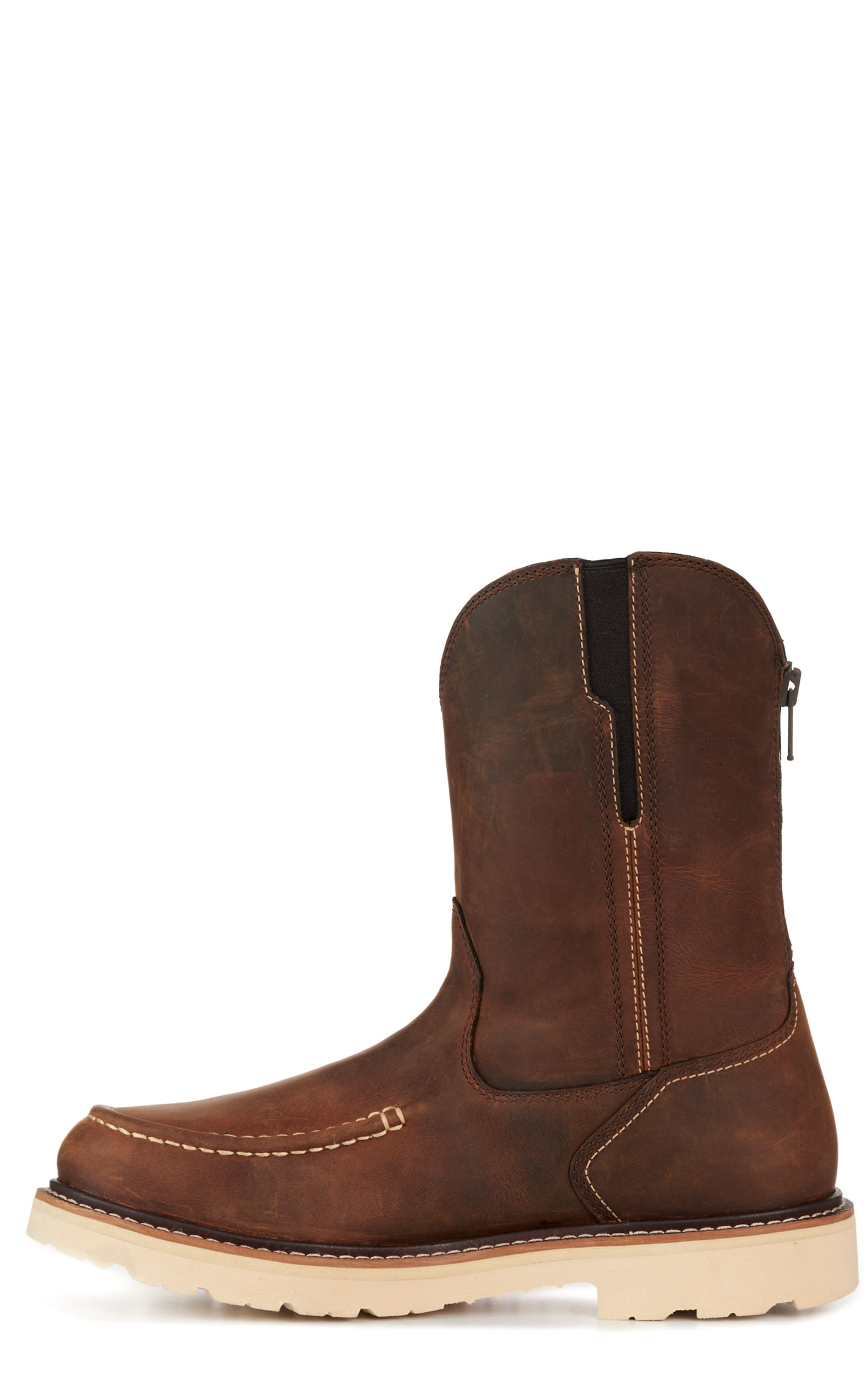 Ariat Men's Distressed Brown Rebar Lift Moc Soft Toe Work Boots - Image 1