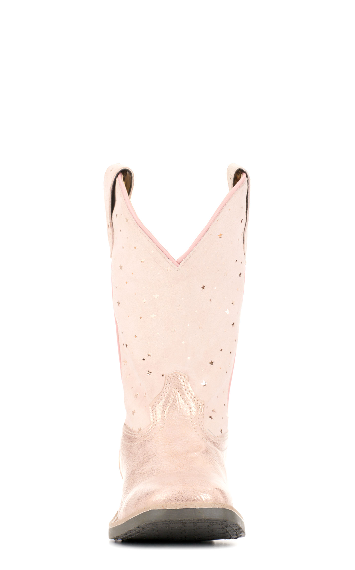 Smoky Mountain Youth Starlight Pink with Stars Wide Square Toe Cowboy Boots - Image 1