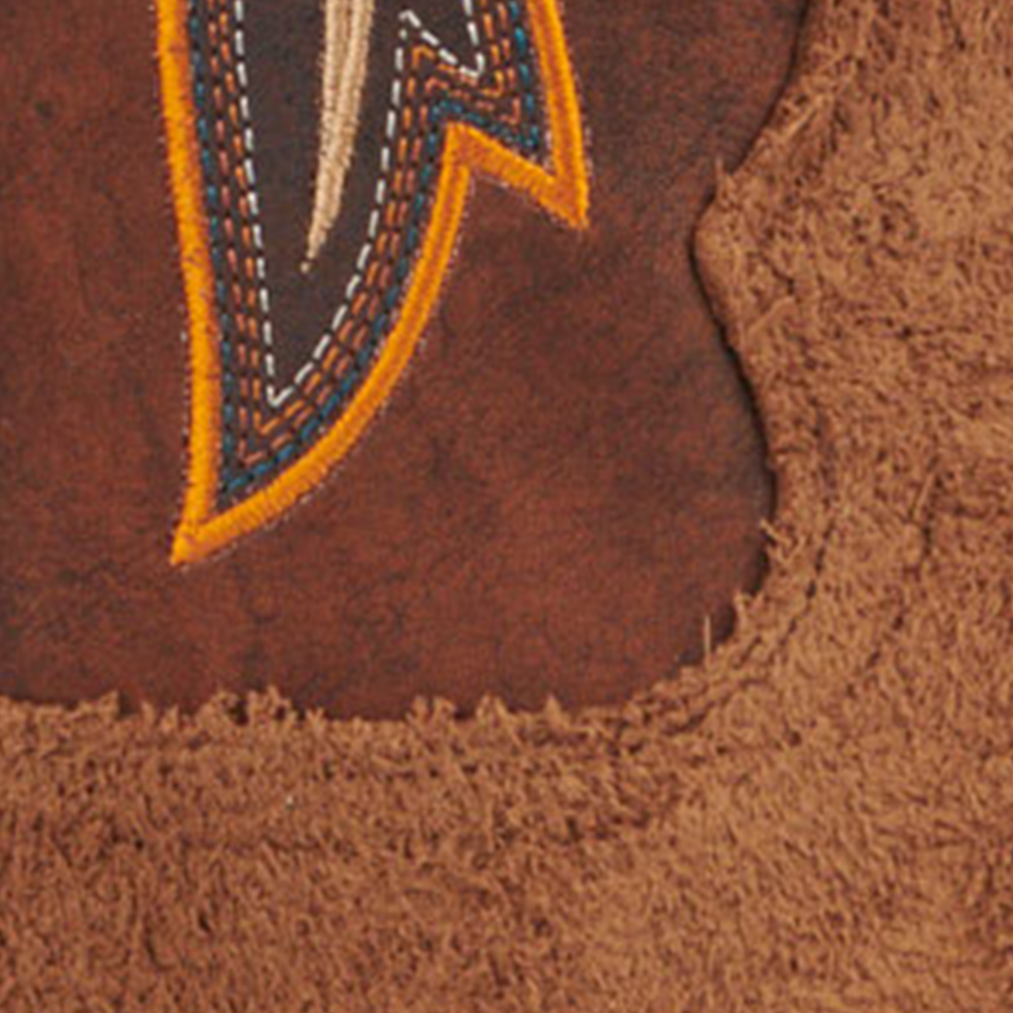Ariat Men's Brushrider Suntan Roughout and Rusty Brown Wide Square Toe Cowboy Boots - Image 1