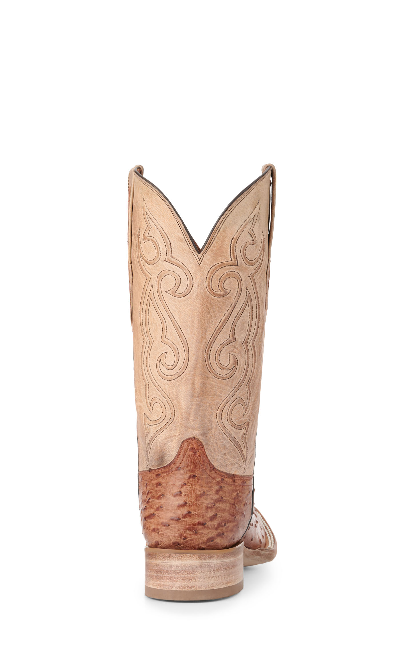 Black Jack Men's Pearl and Cognac Bruciato Full Quill Wide Square Toe Exotic Boots - Image 1