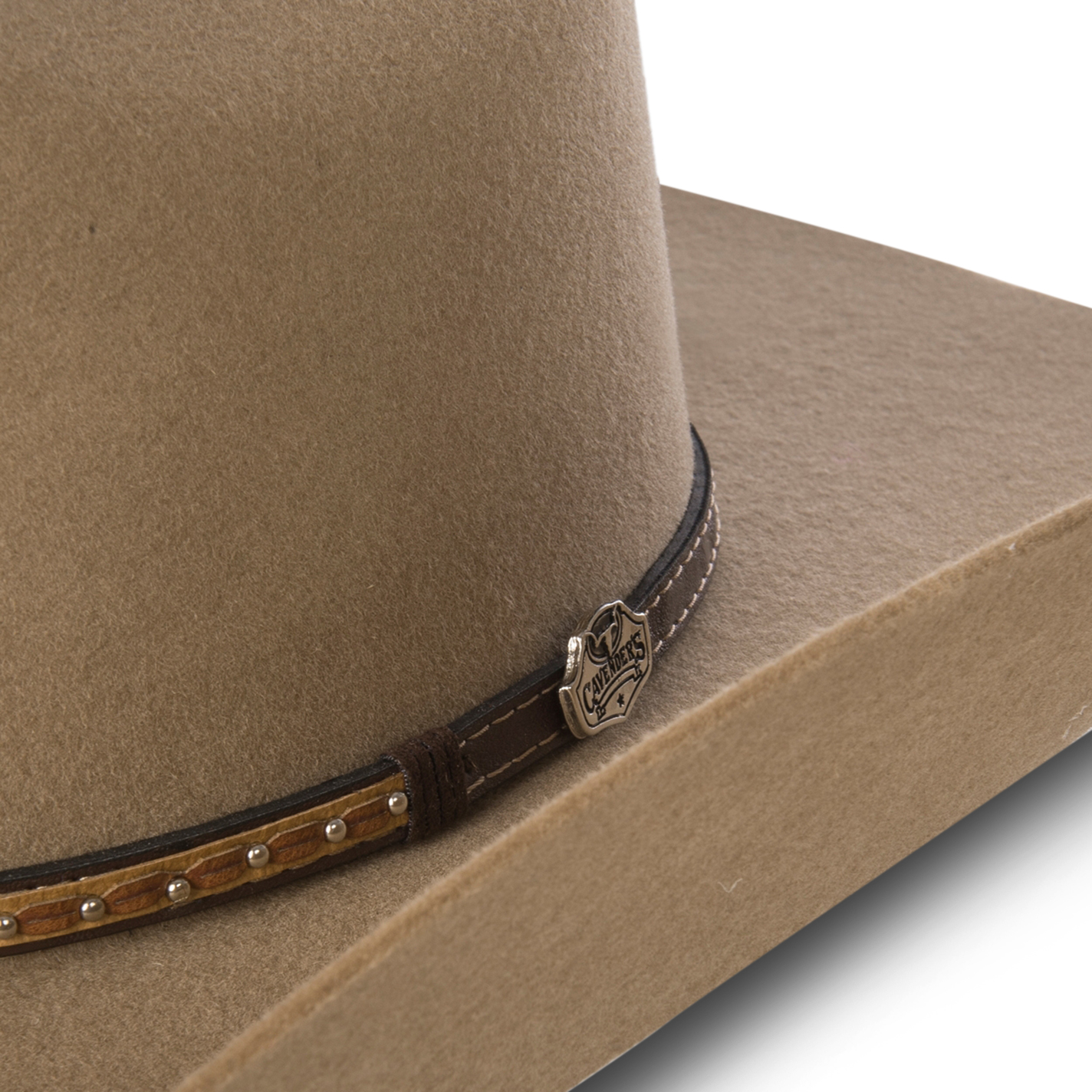 Cavender's Cowboy Collection 3X Pecan Cattleman's Crown Premium Wool Cowboy Hat - Image 1