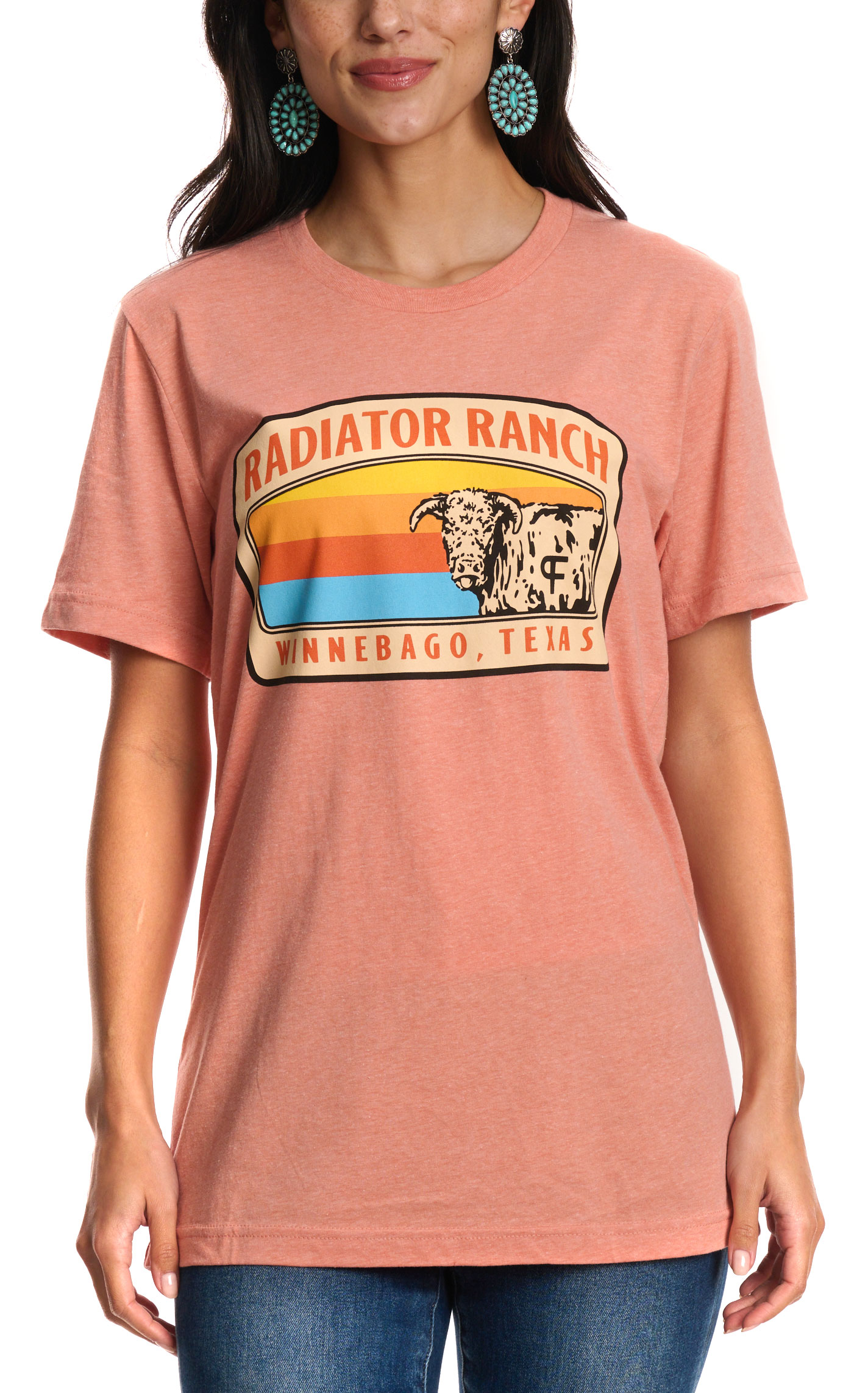 Rodeo Time Dale Brisby Men's White Radiator Ranch Logo T-Shirt - Image 1