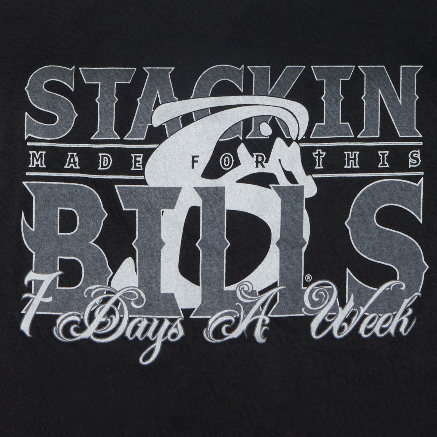 Stackin Bill's Men's Black Logo T-Shirt - Image 2