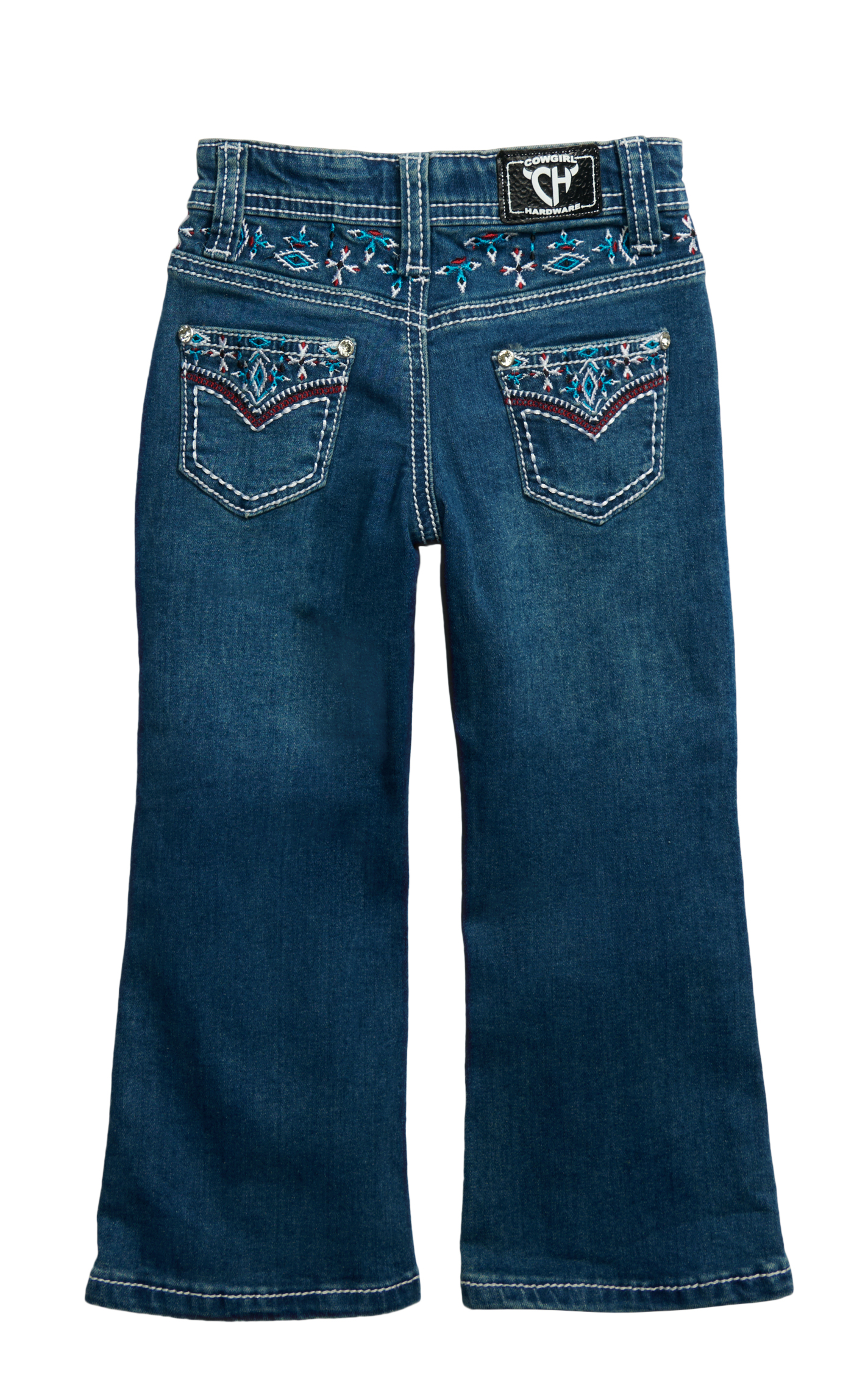 Cowgirl Hardware Toddler Girl's Aztec Embroidered Boot Cut Jeans - Image 1