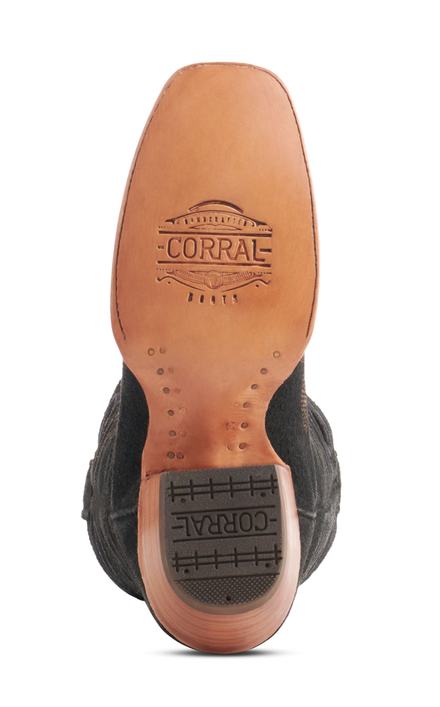 Corral Women's Black Suede with Embroidery Square Toe Cowboy Boots - Image 1