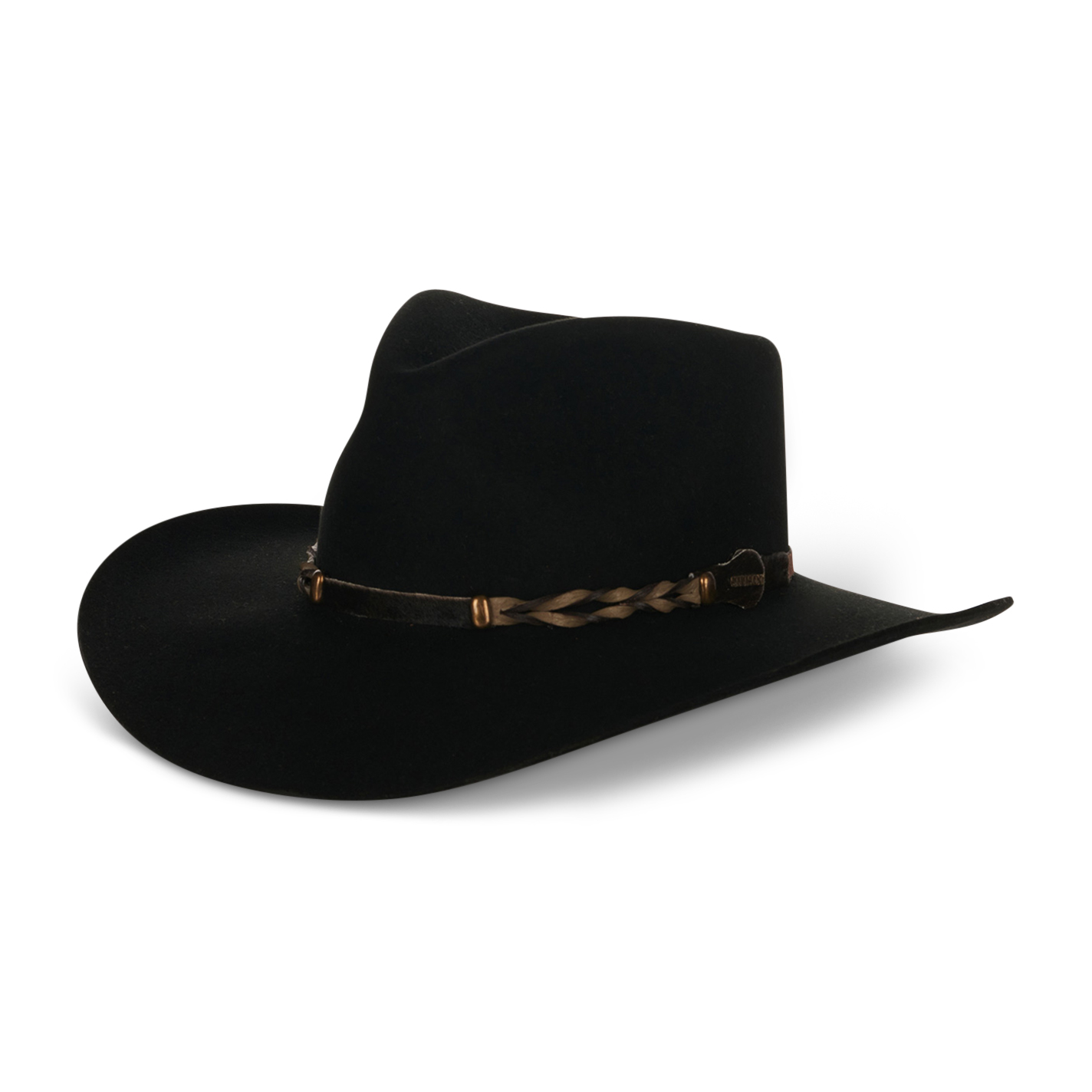 Stetson Drifter 4X Black Pinched Front Felt Cowboy Hat - Image 1