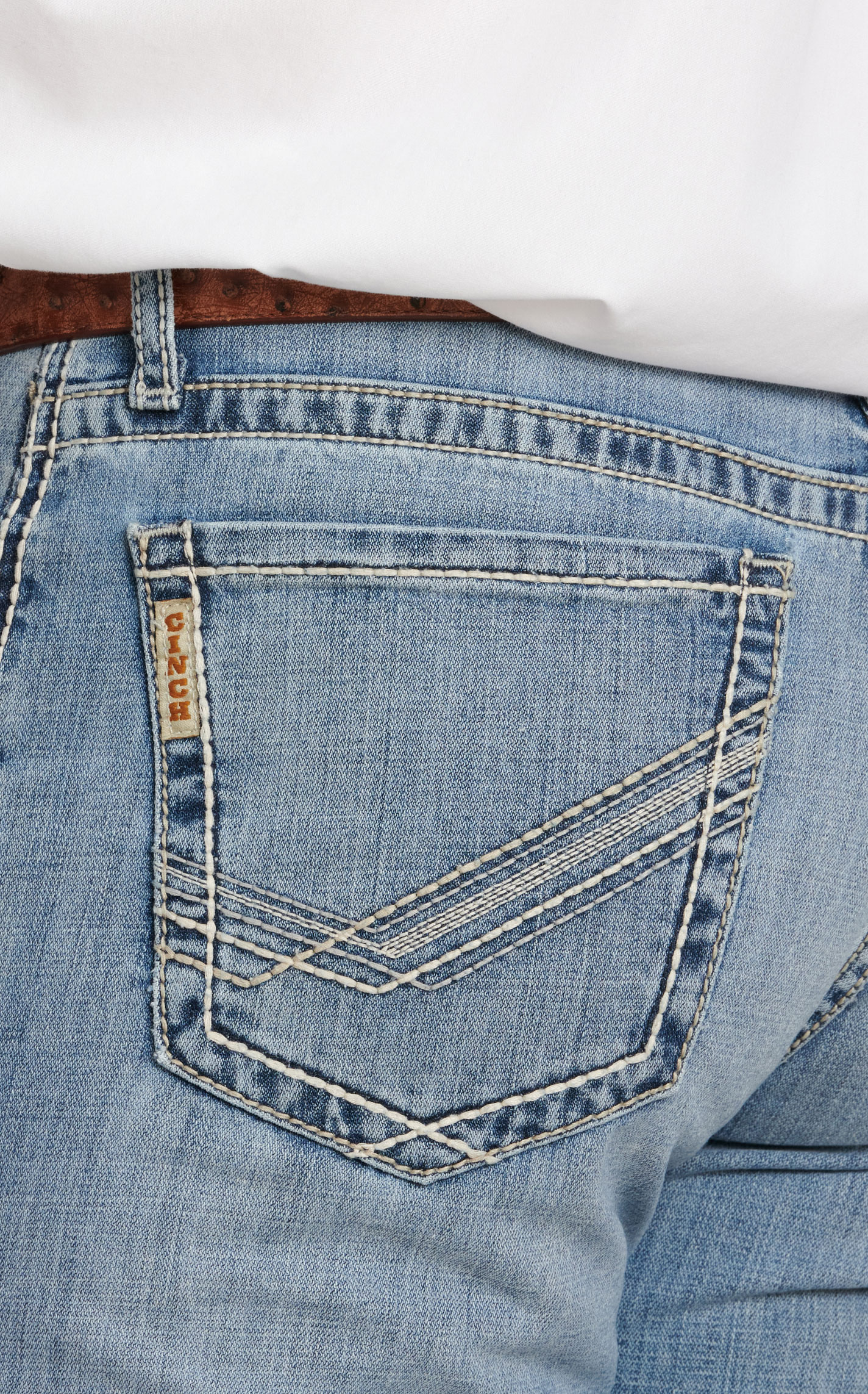Cinch Men's Grant Light Stone Wash Mid Rise Relaxed Fit Bootcut Jeans - Image 1