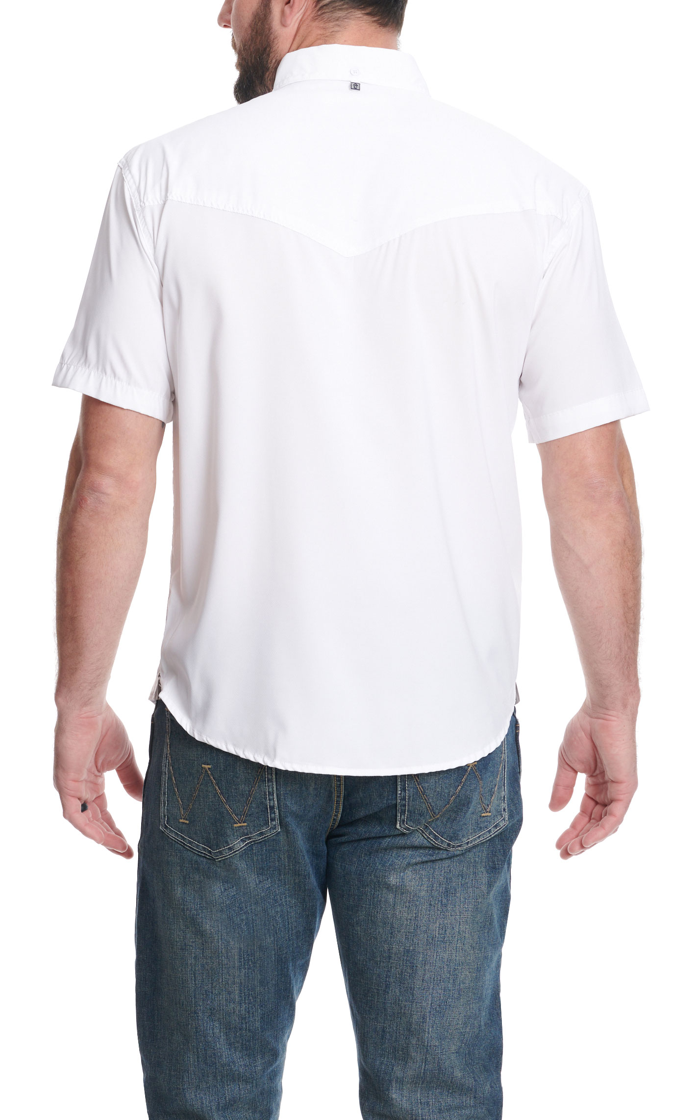 Rafter C Outdoors Men's White Short Sleeve Fishing Shirt - Image 3