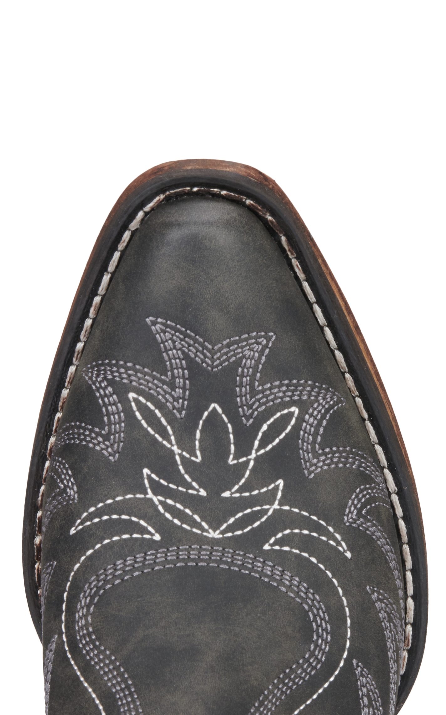 Roper Women's Ava Distressed Black Snip Toe Cowboy Bootie - Image 1